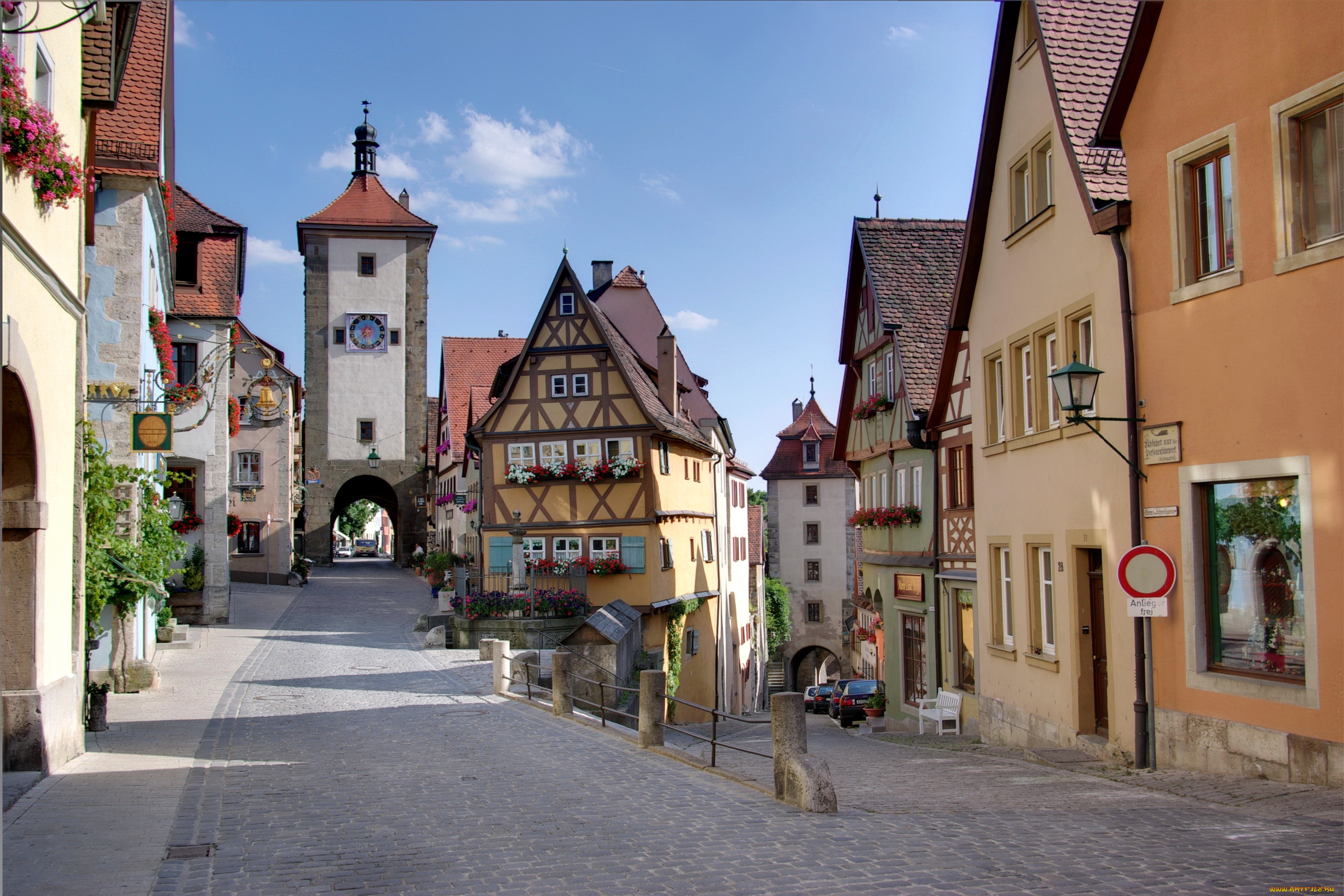 города, улицы, площади, набережные, германия, rothenburg