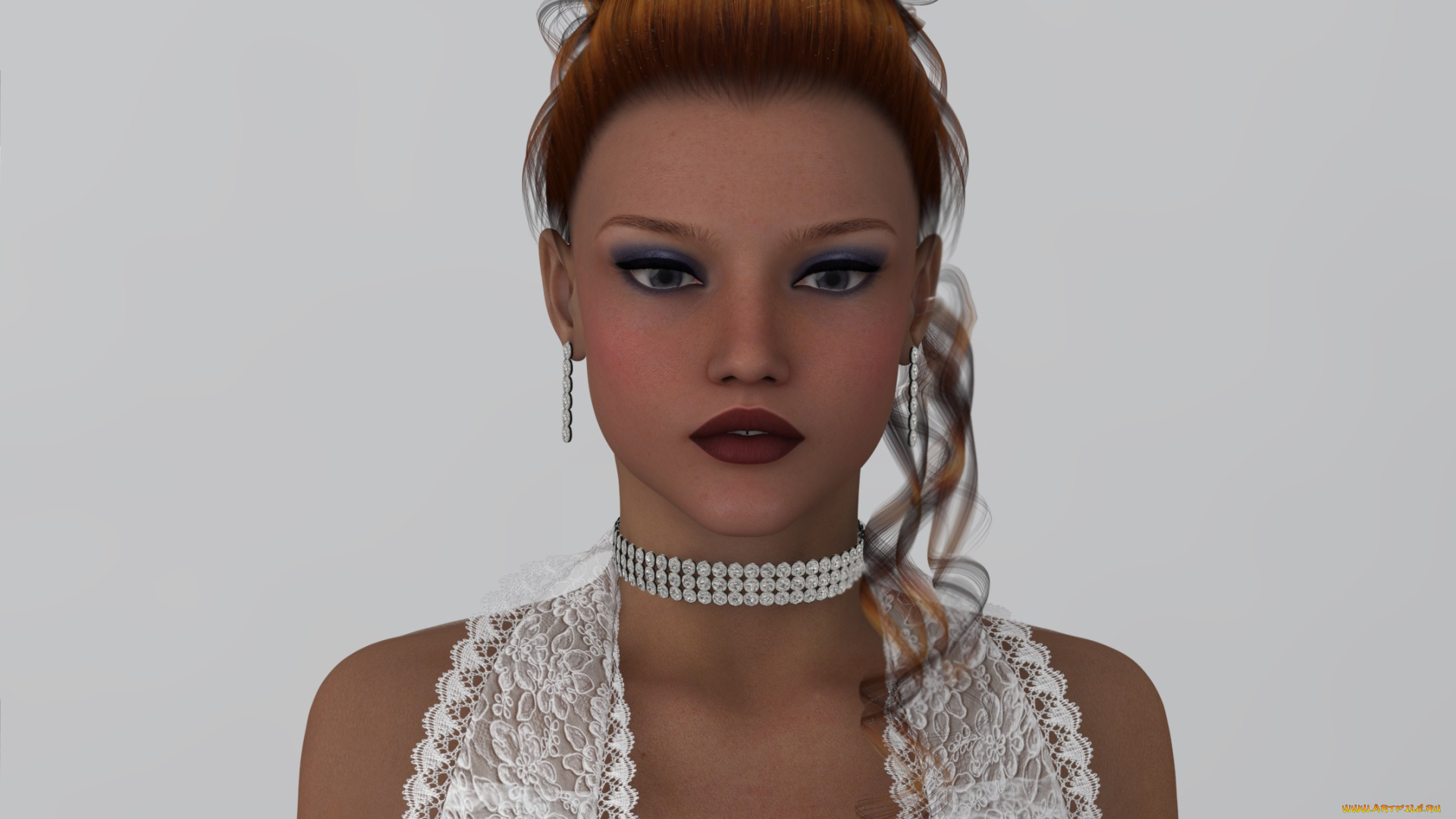 3д, графика, portraits, , портрет, взгляд, девушка