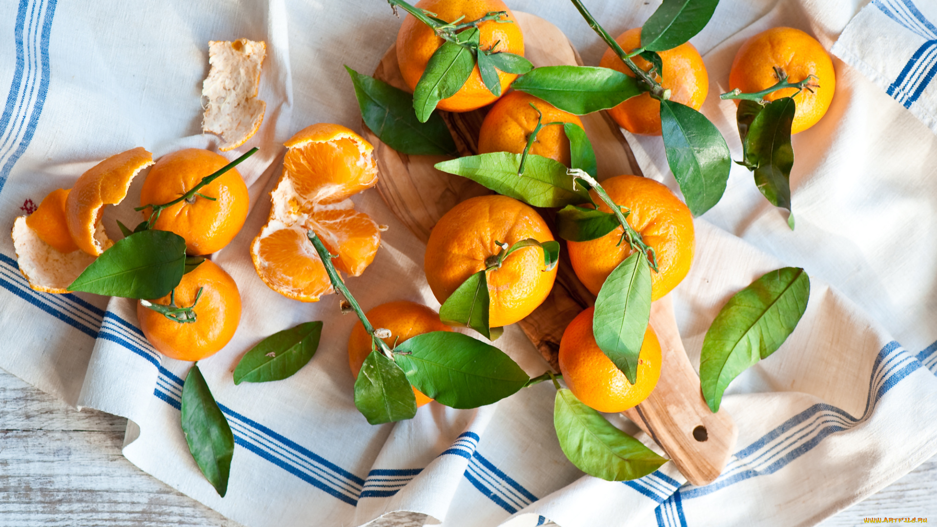 еда, цитрусы, мандарины