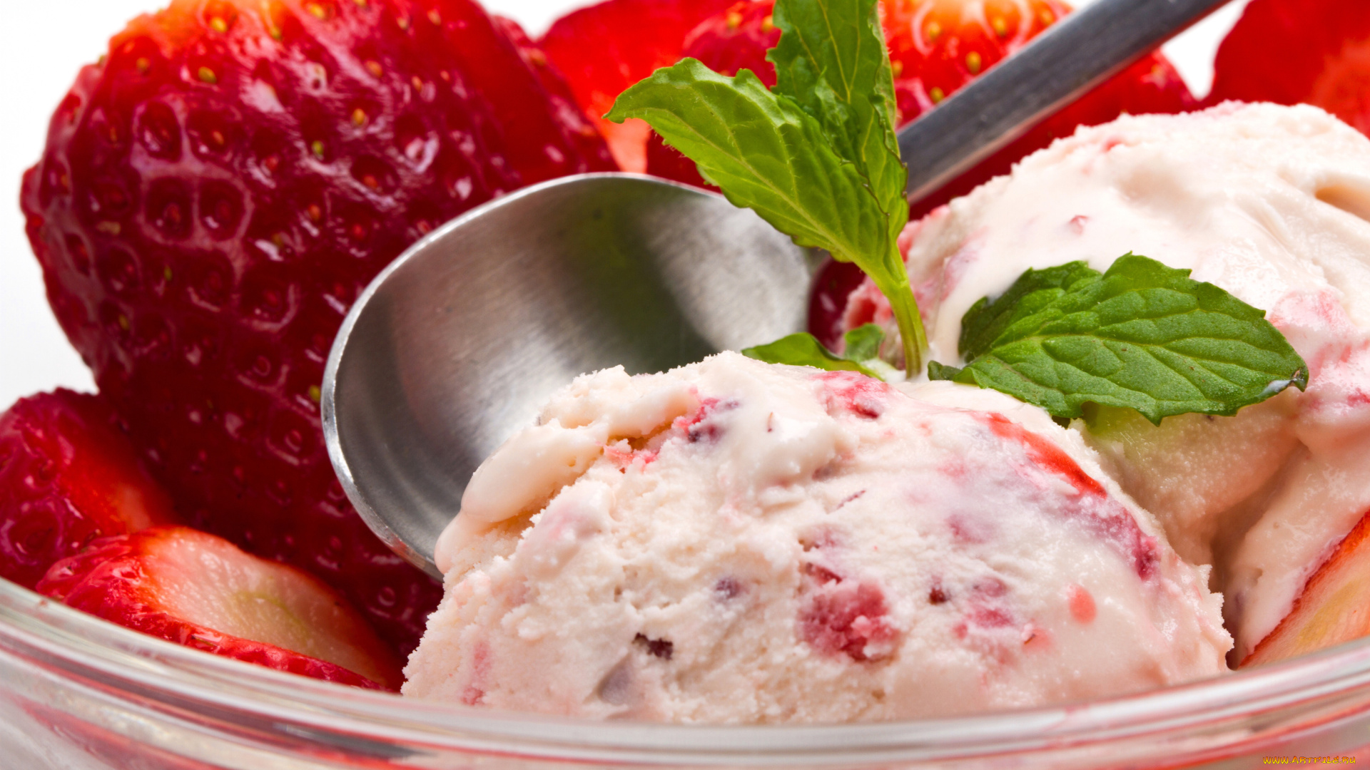 еда, мороженое, , десерты, клубника