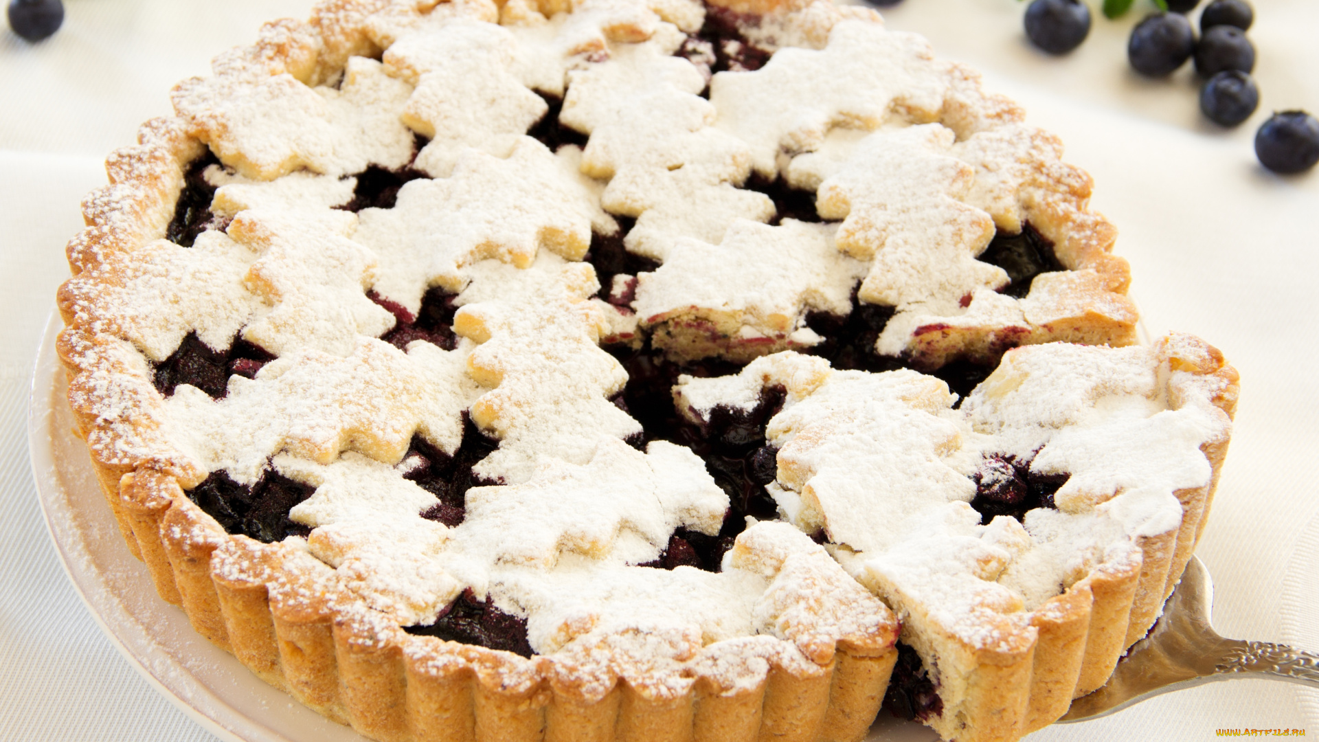 еда, пироги, черничный, пирог