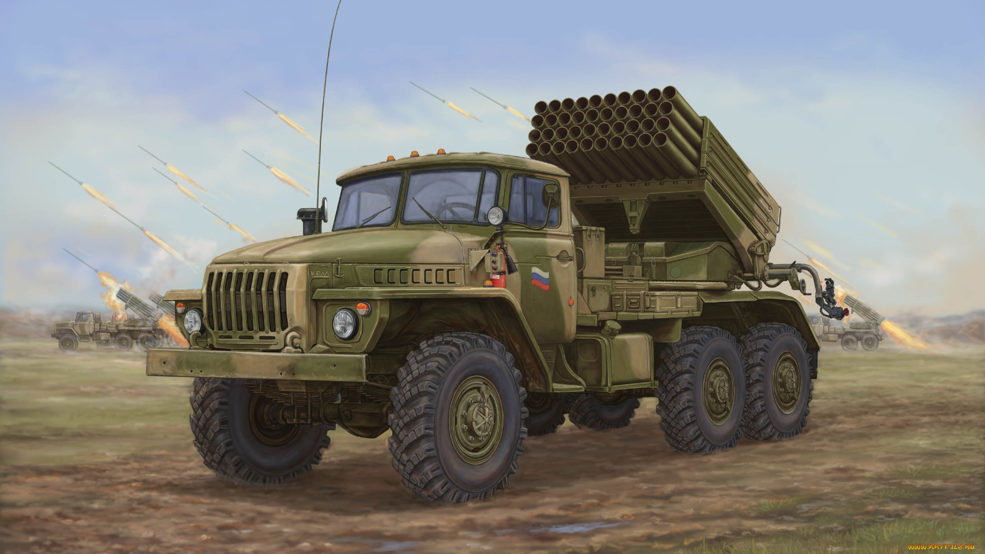 рисованные, армия, бм-21, рсзо, 9к51, град