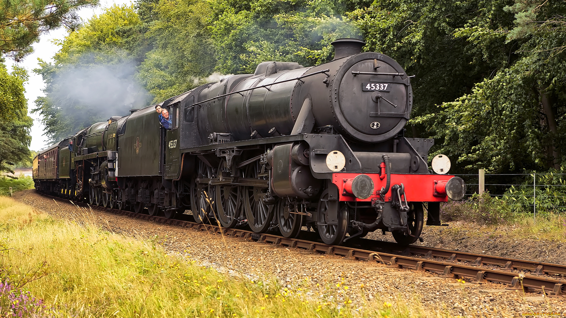 техника, паровозы, состав, паровоз, рельсы, дорога, железная