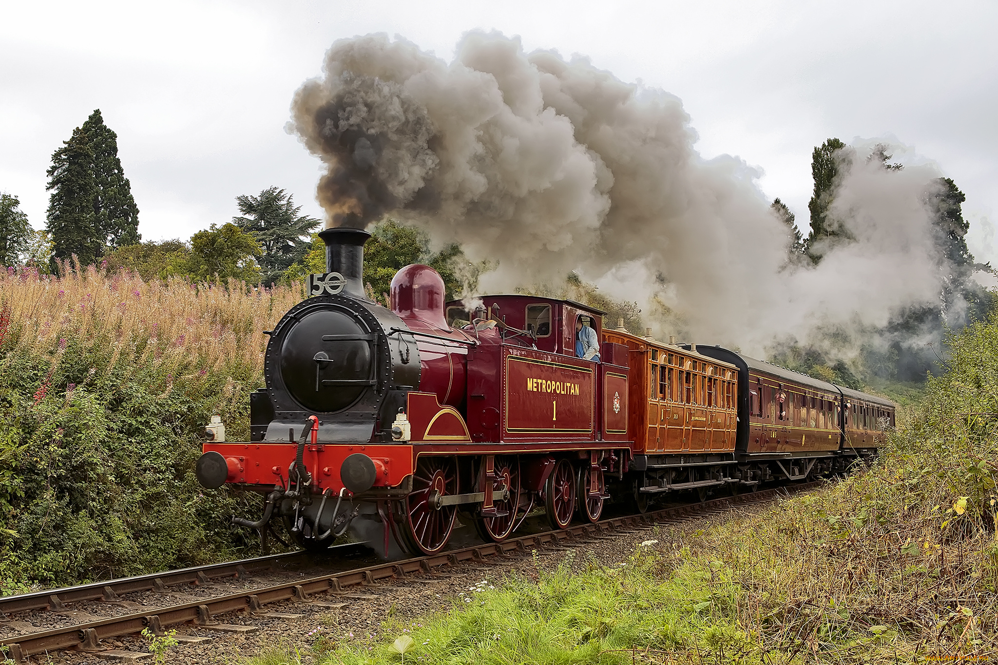 техника, паровозы, состав, паровоз, рельсы, дорога, железная