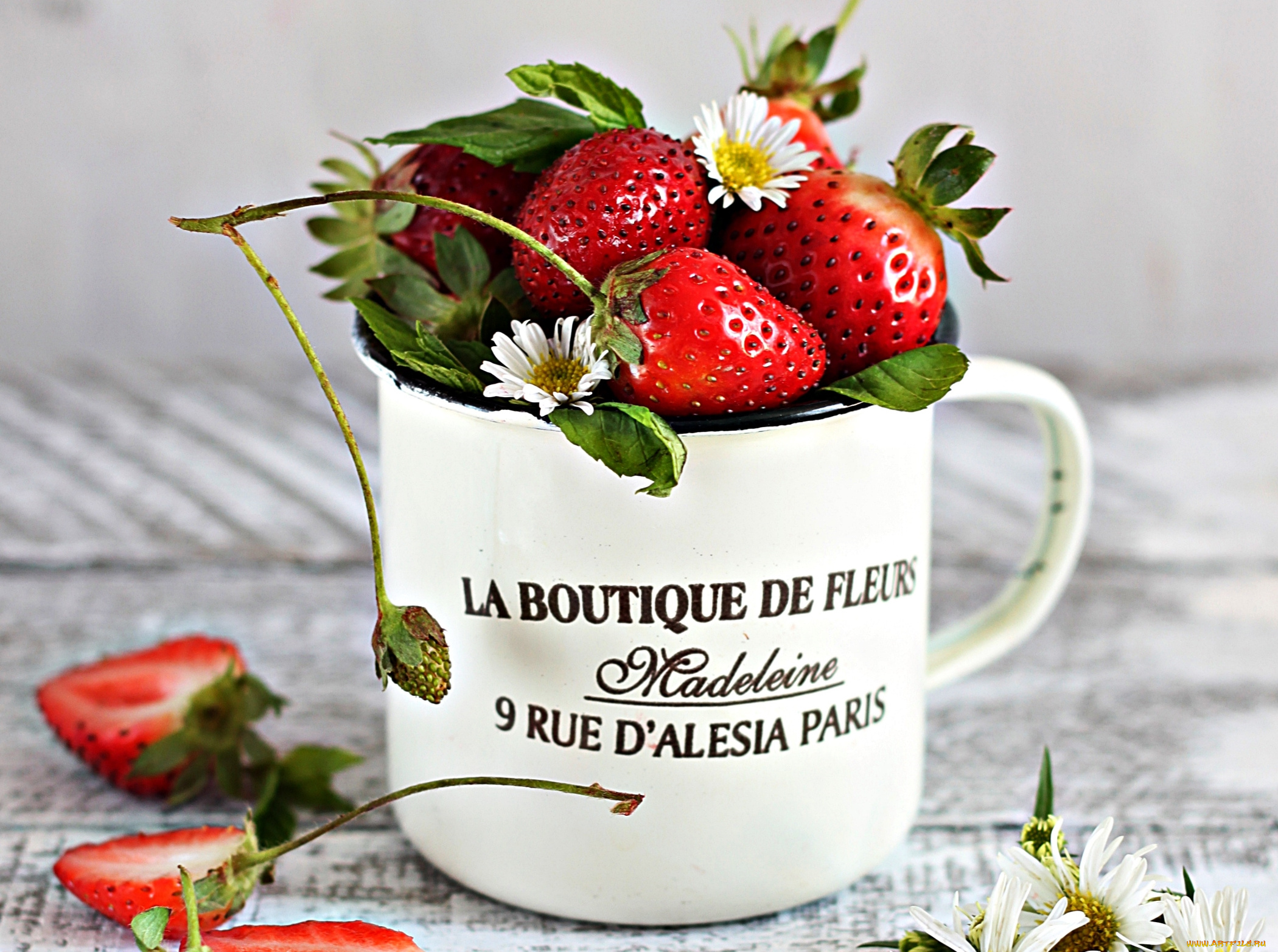 еда, клубника, , земляника, кружка