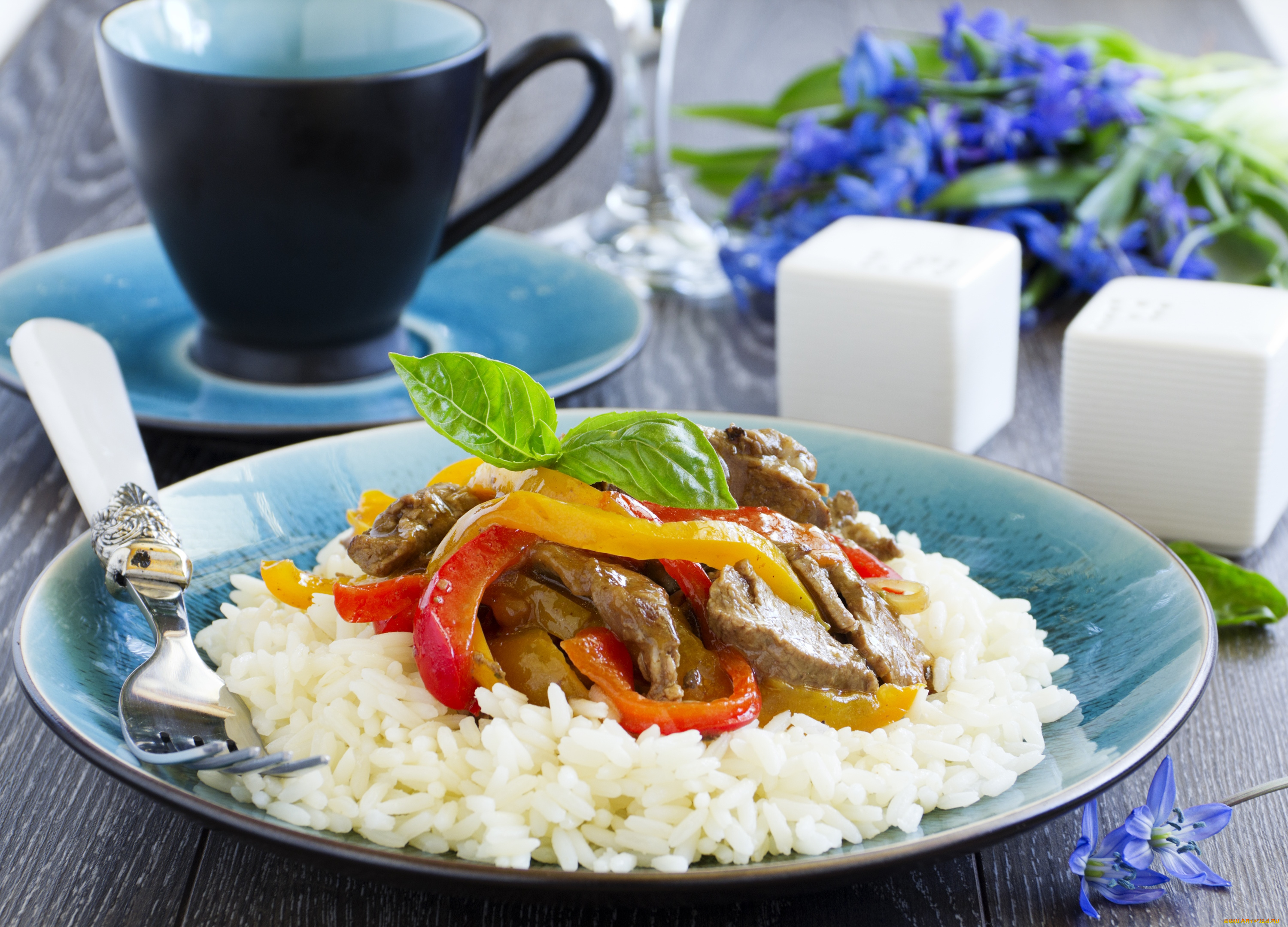 еда, вторые, блюда, овощи, мясо, рис