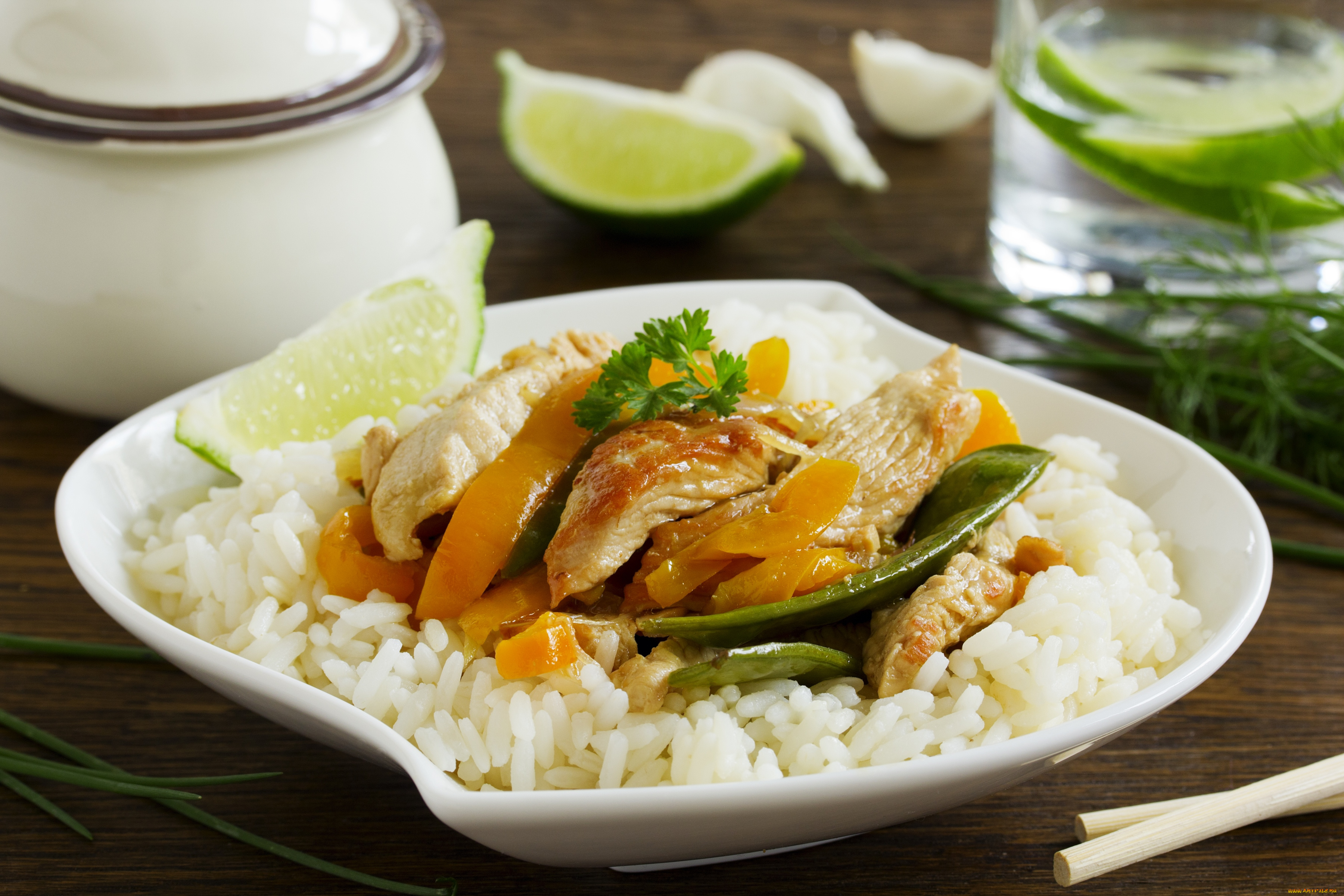 еда, вторые, блюда, овощи, рис, мясо