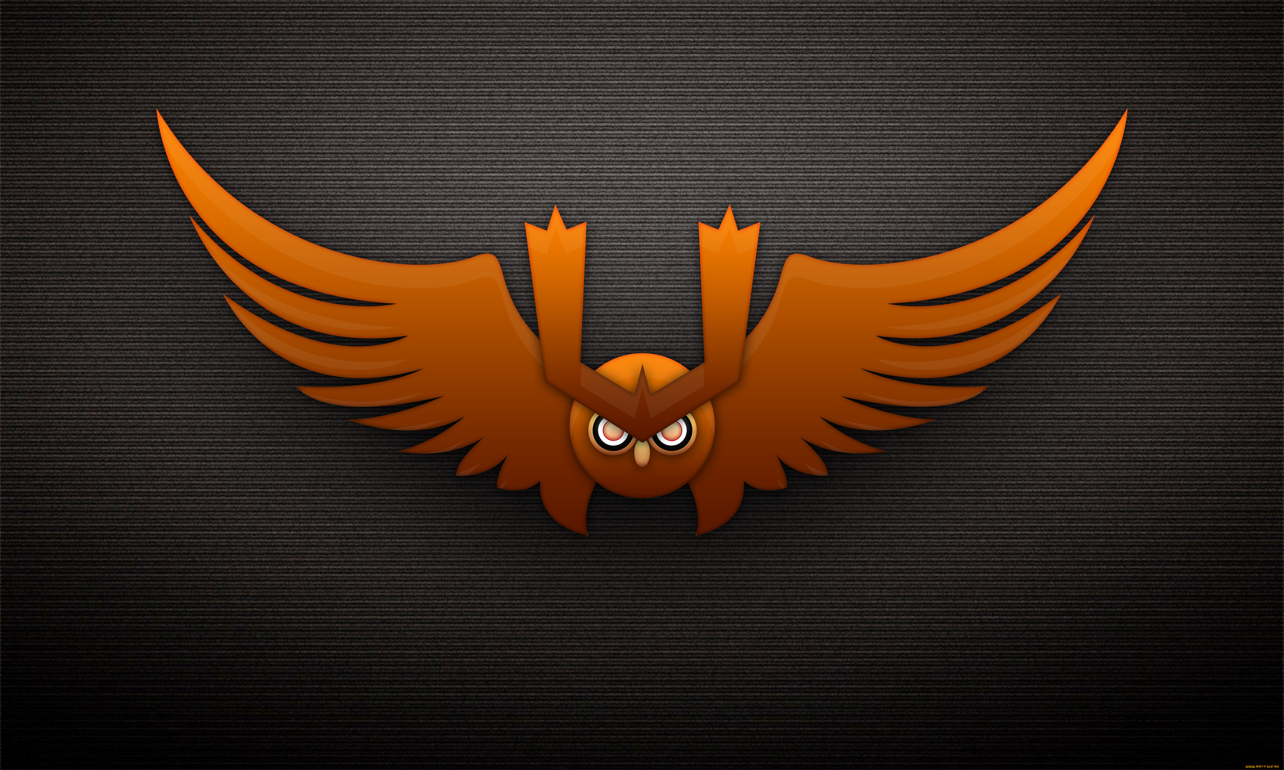 рисованные, минимализм, крылья, сова, тёмный, фон, взгляд, брови