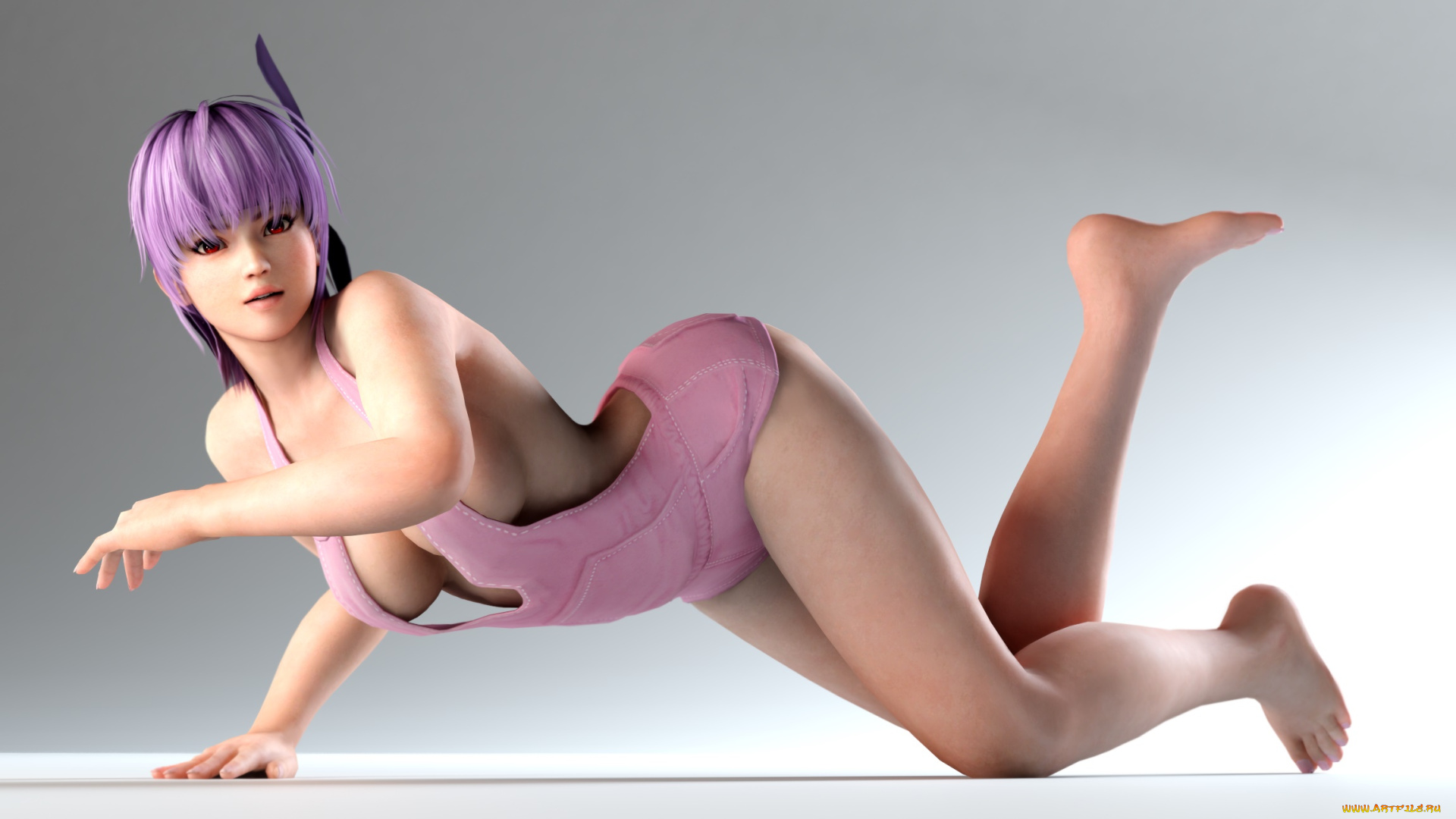 3д, графика, аниме, , anime, фон, взгляд, девушка