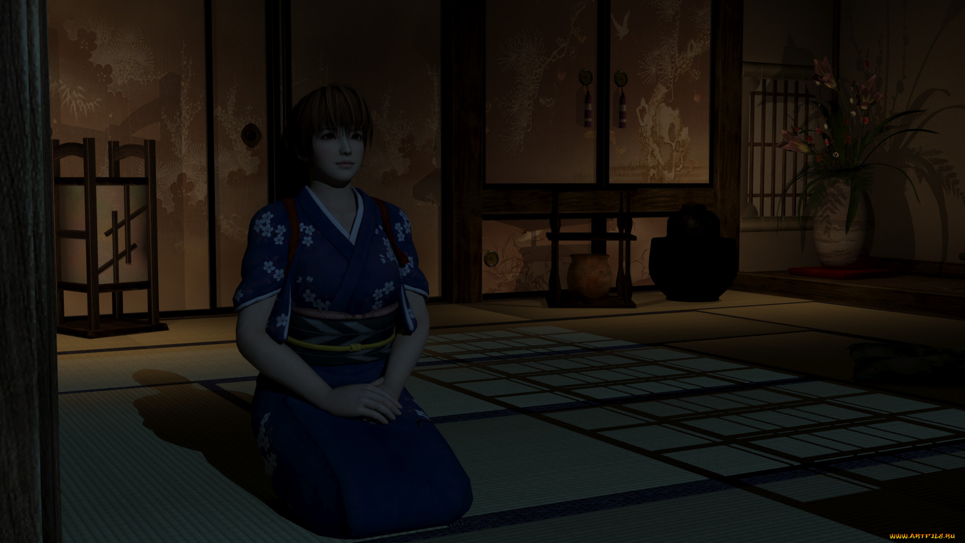 3д, графика, аниме, , anime, фон, взгляд, девушка