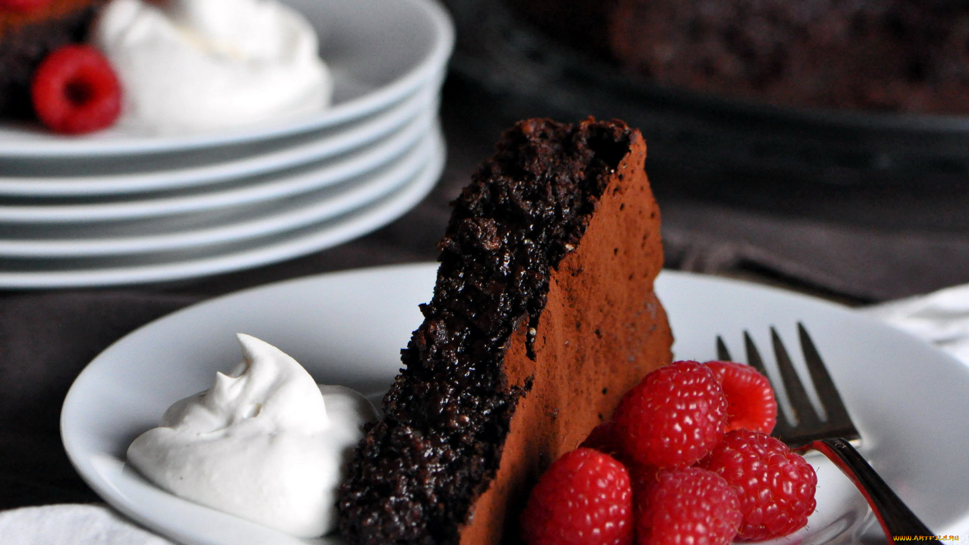 еда, пироги, малина, сливки