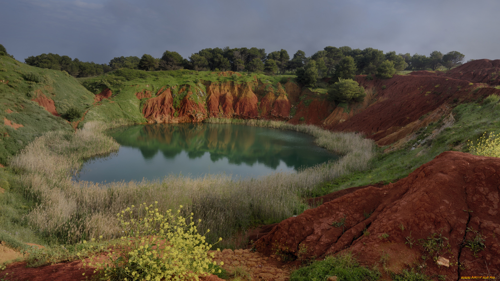 природа, реки, озера, лес, котловина