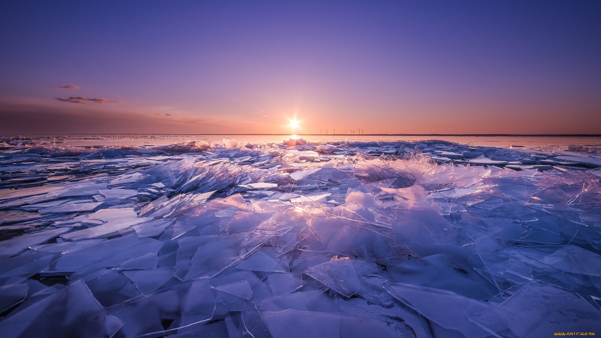 природа, восходы, закаты, небо, битое, стекло, лёд, зима, швеция, солнце