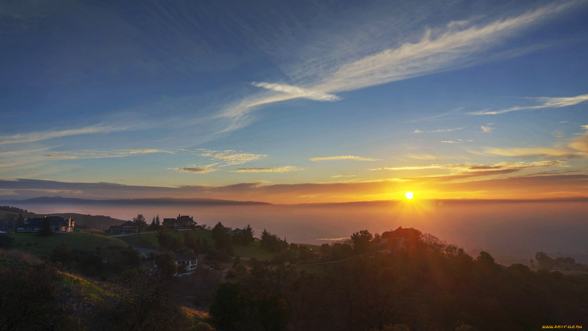 природа, восходы, закаты, озеро, закат