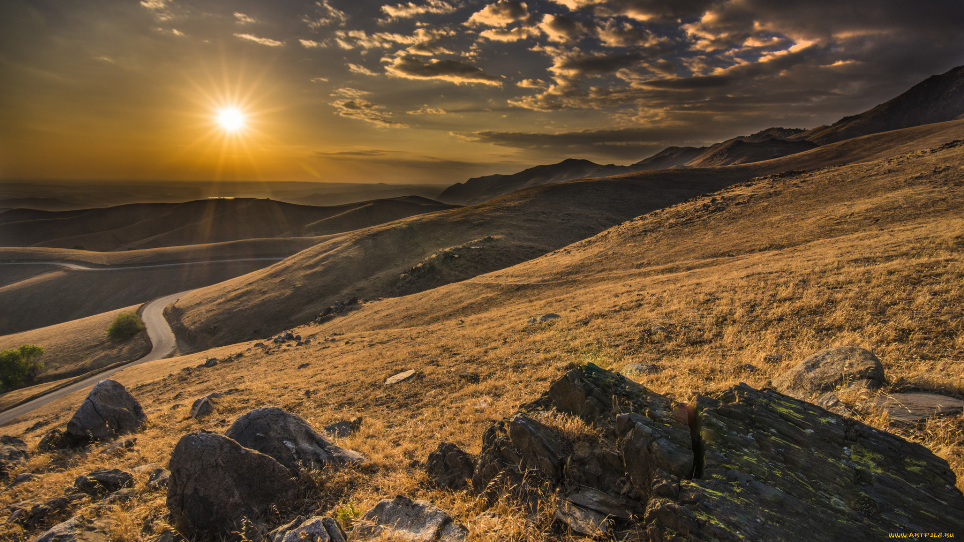 природа, восходы, закаты, рассвет, равнина