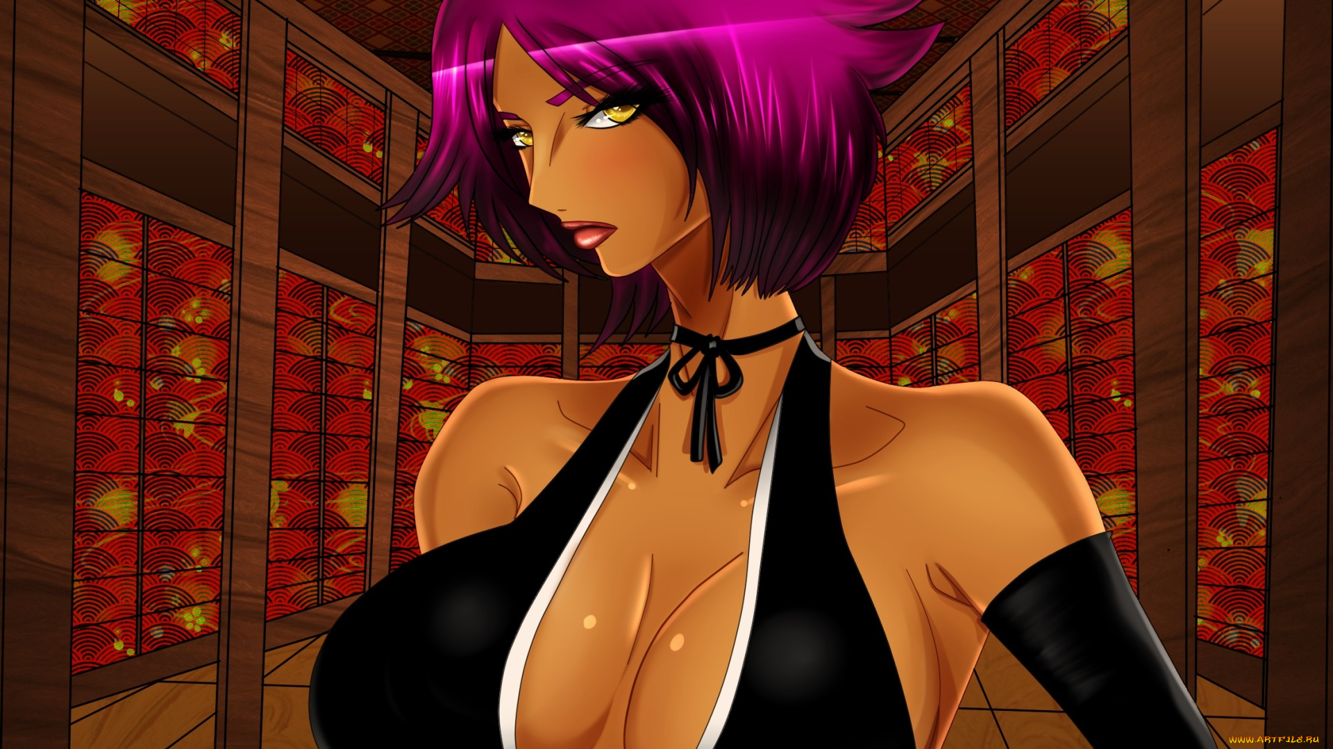 рисованное, люди, взгляд, девушка, фон