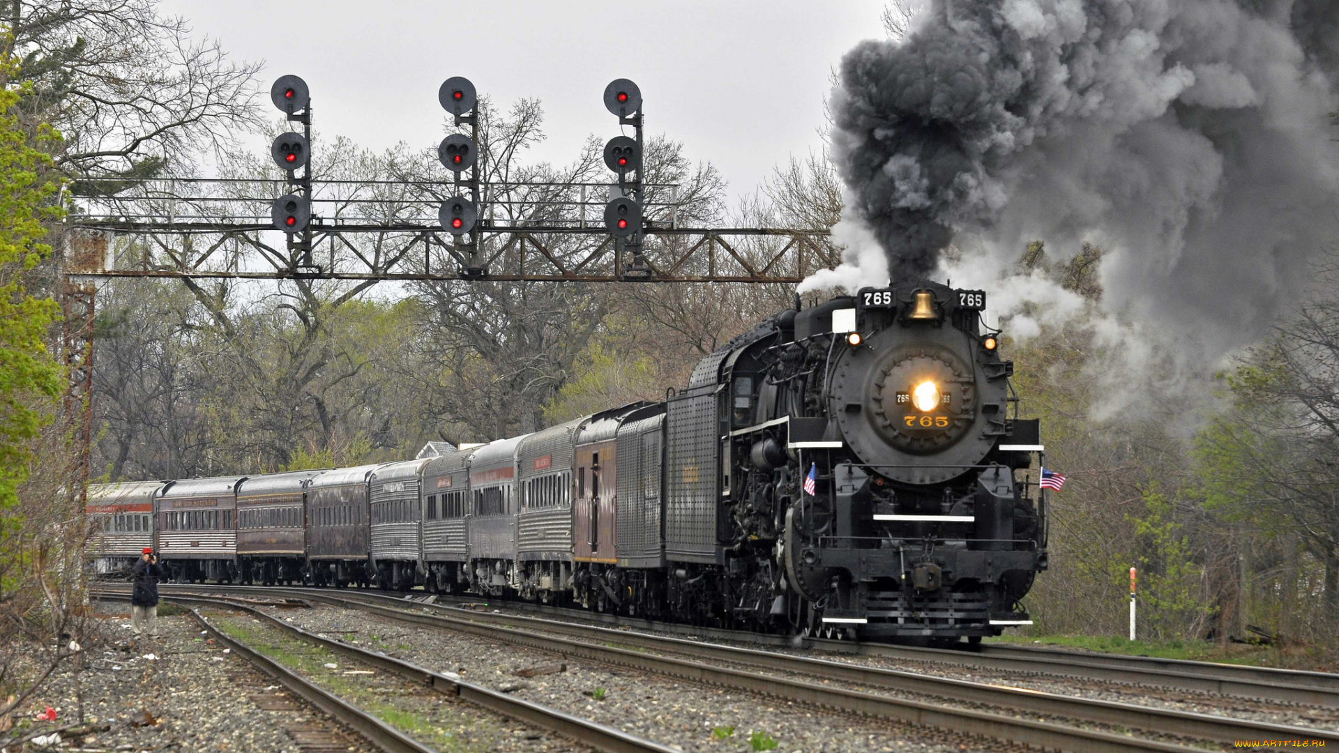 техника, паровозы, дорога, рельсы, железная, паровоз