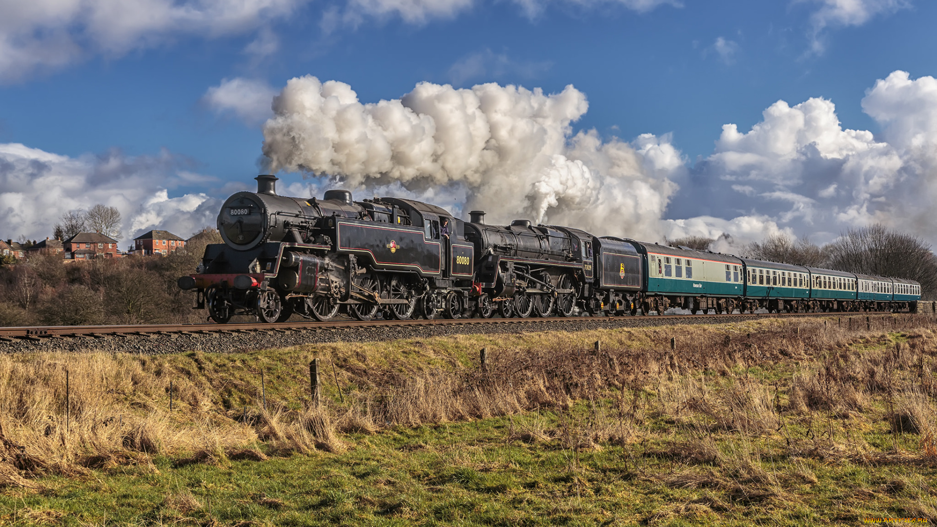 техника, паровозы, дорога, железная, паровоз, рельсы