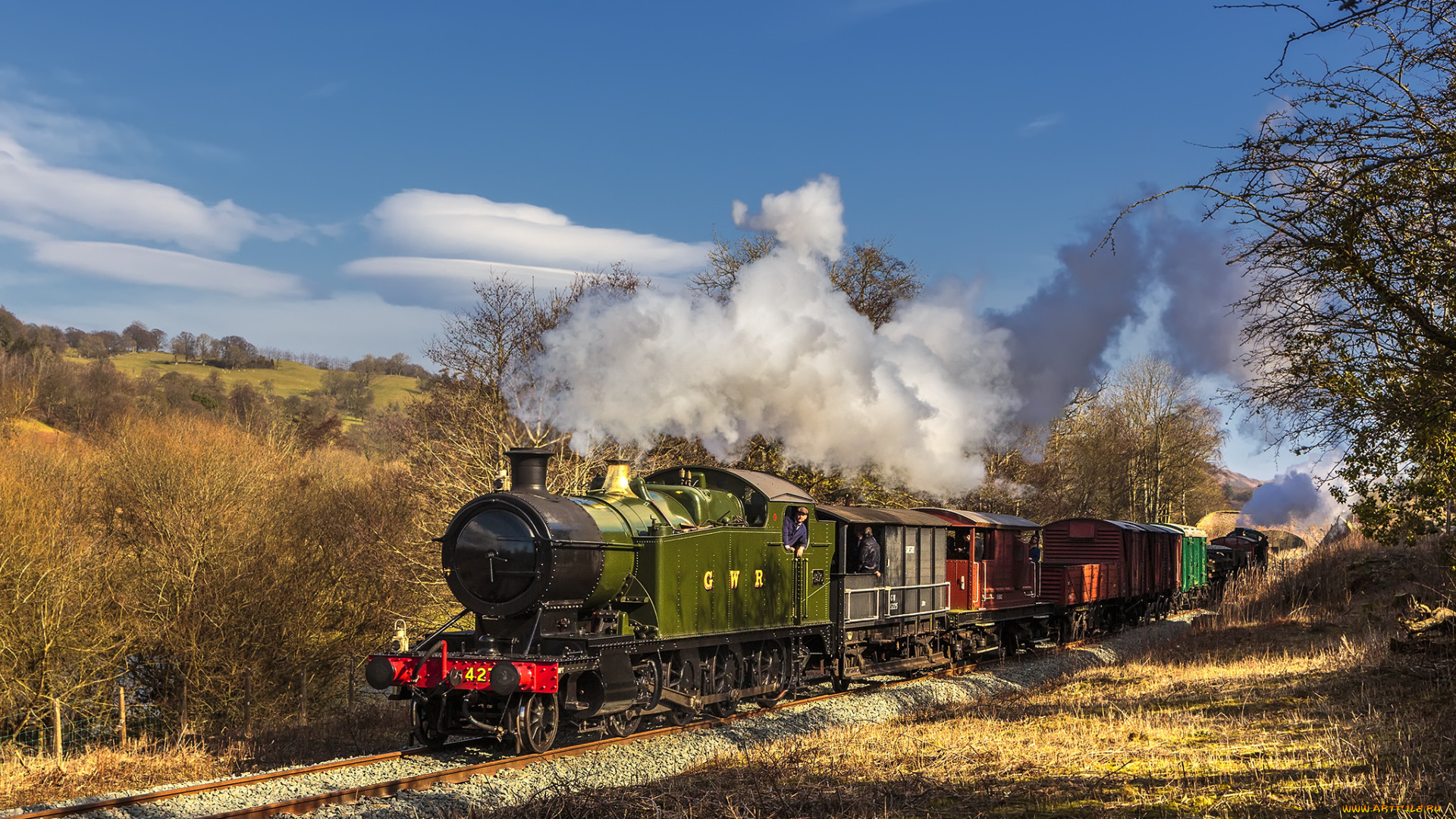 техника, паровозы, дорога, железная, рельсы, паровоз