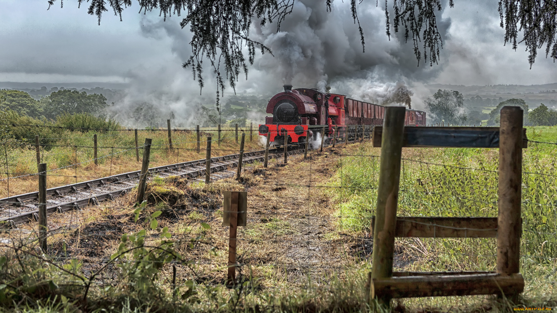 техника, паровозы, дорога, железная, рельсы, паровоз