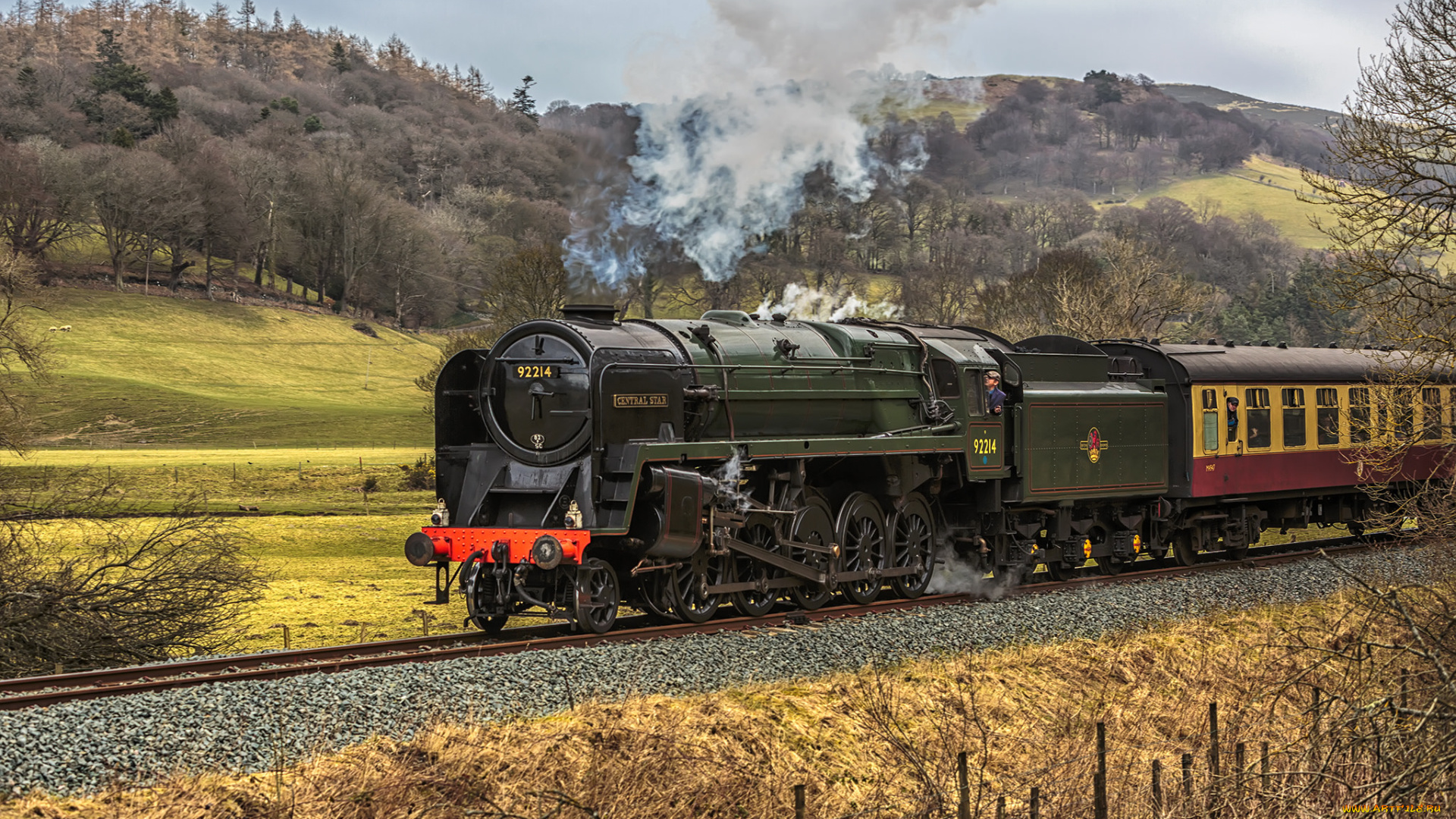 техника, паровозы, железная, дорога, паровоз, рельсы