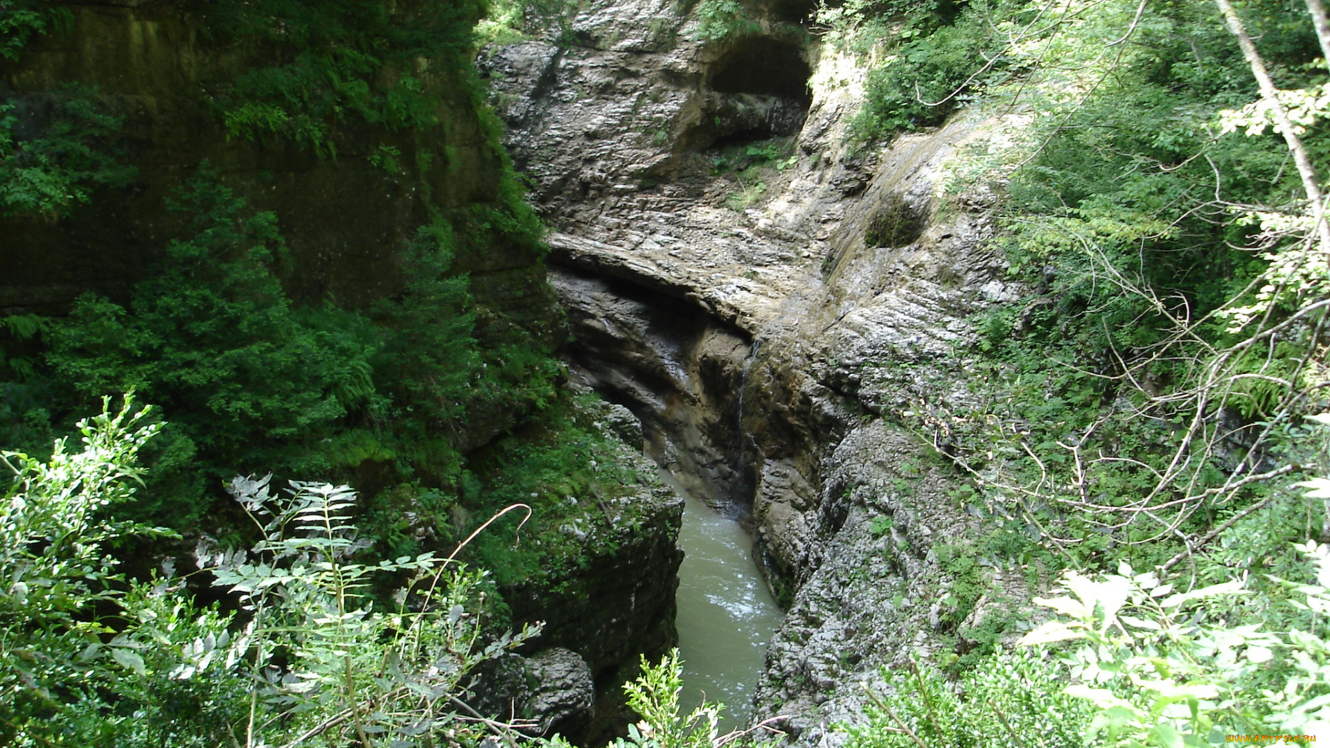 ущелье, гуамка, природа, горы, кавказские