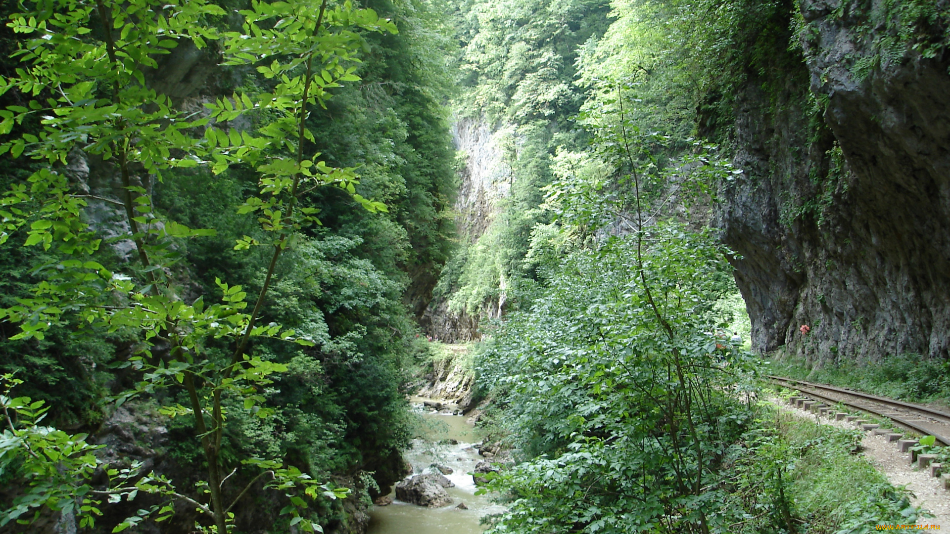 ущелье, гуамка, природа, реки, озера, кавказские, горы