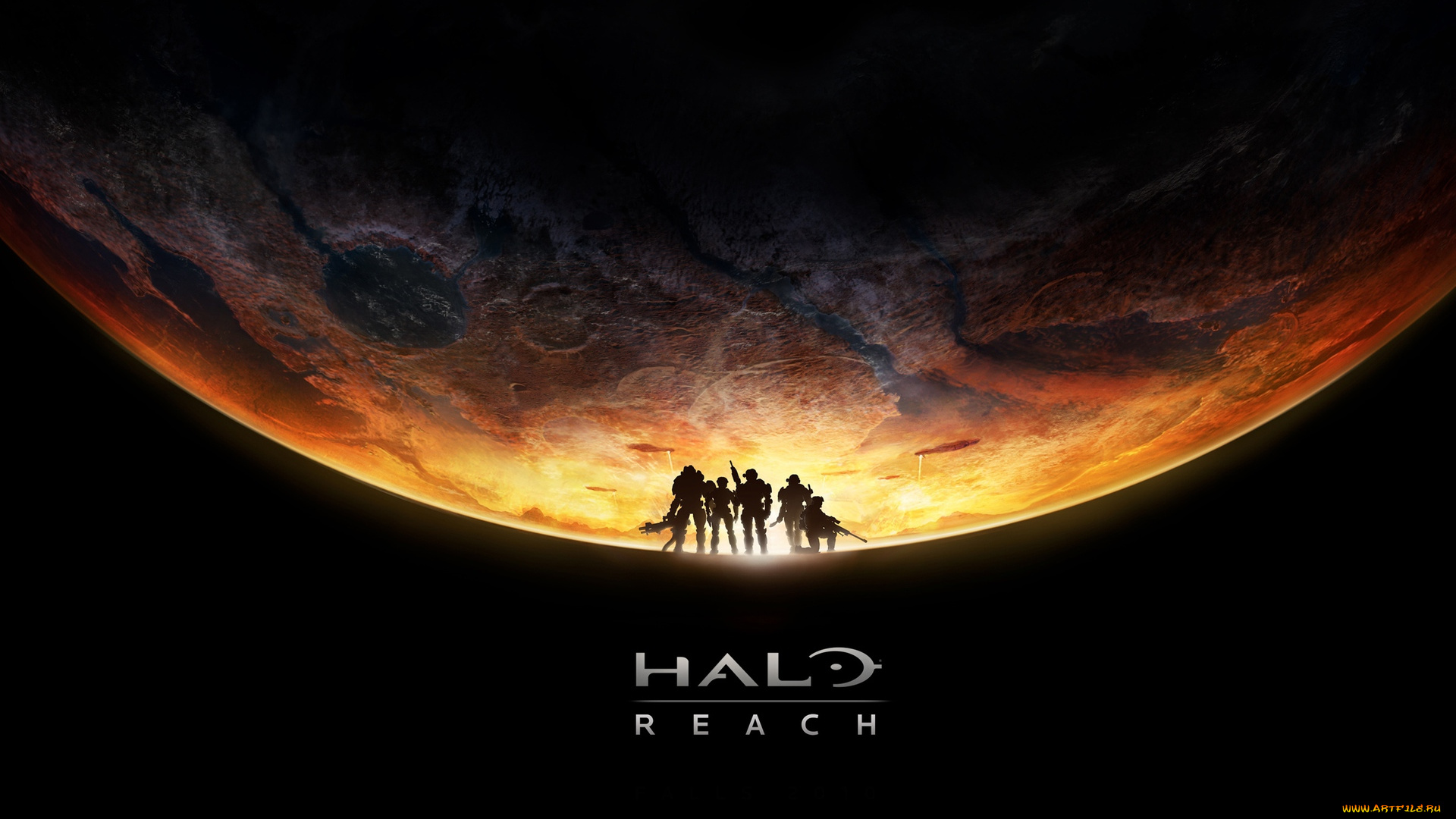 видео, игры, halo, , reach, оружие, люди, свечение, планета