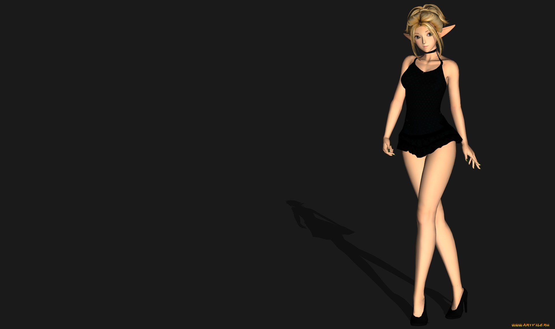 3д, графика, эльфы, , elves, фон, взгляд, эльфийка