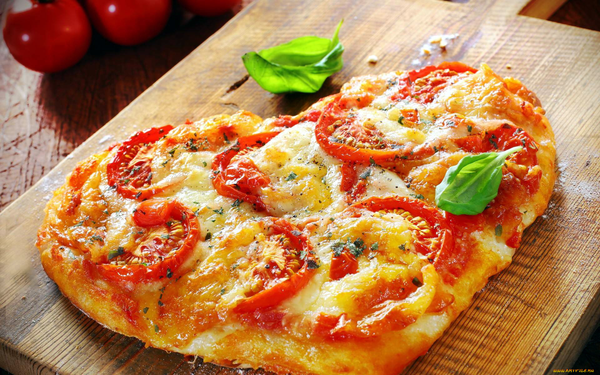 еда, пицца, сердце