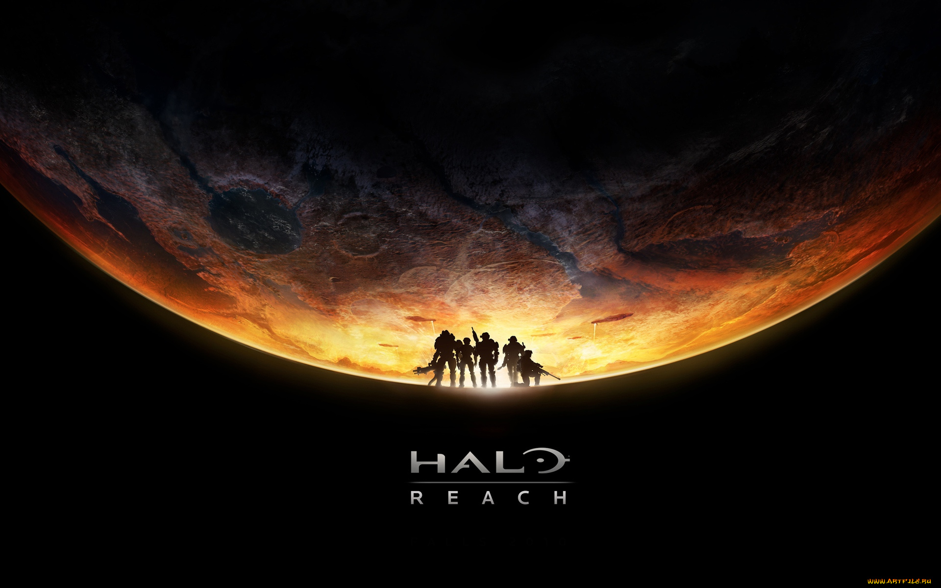 видео, игры, halo, , reach, оружие, люди, свечение, планета