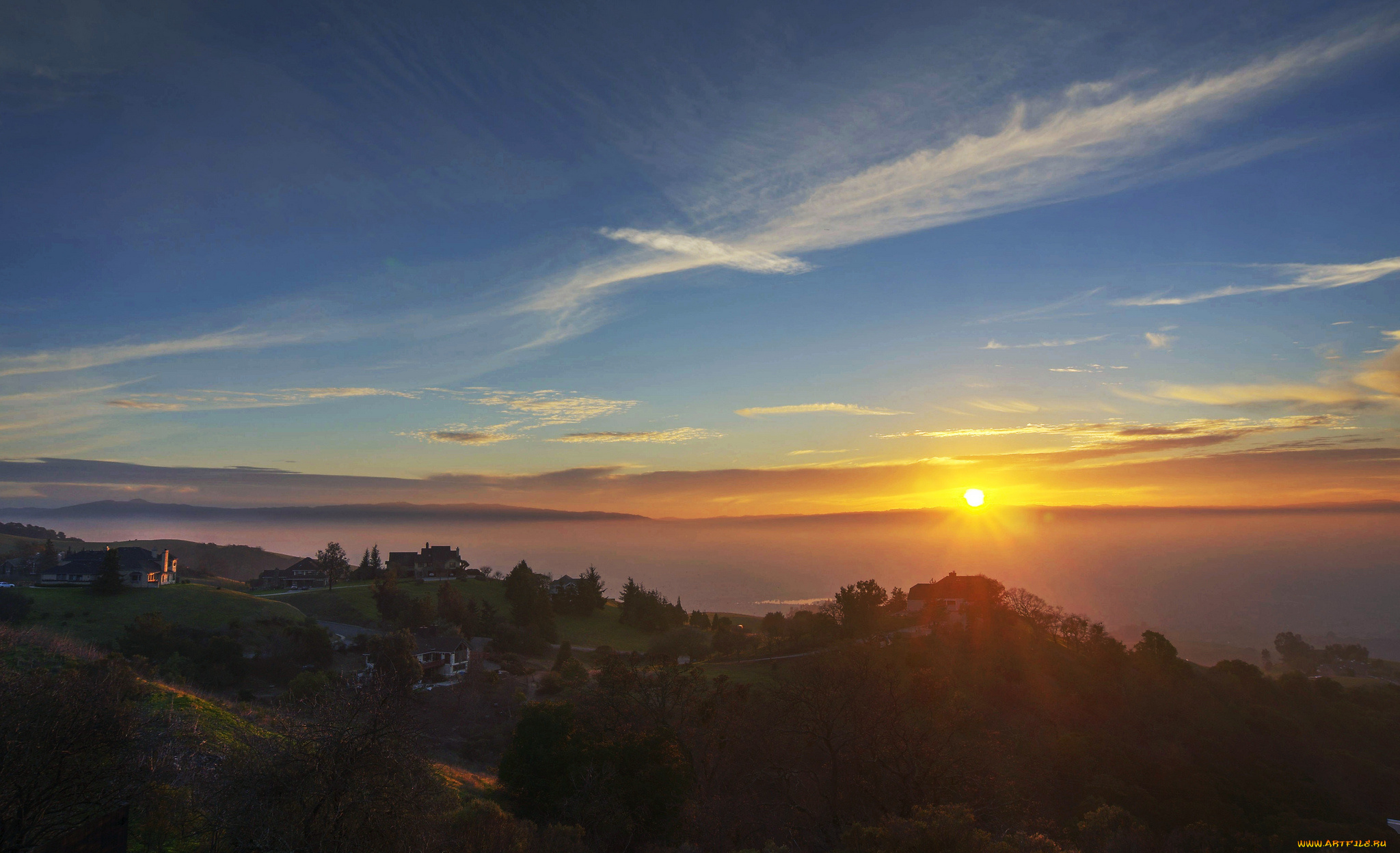 природа, восходы, закаты, озеро, закат
