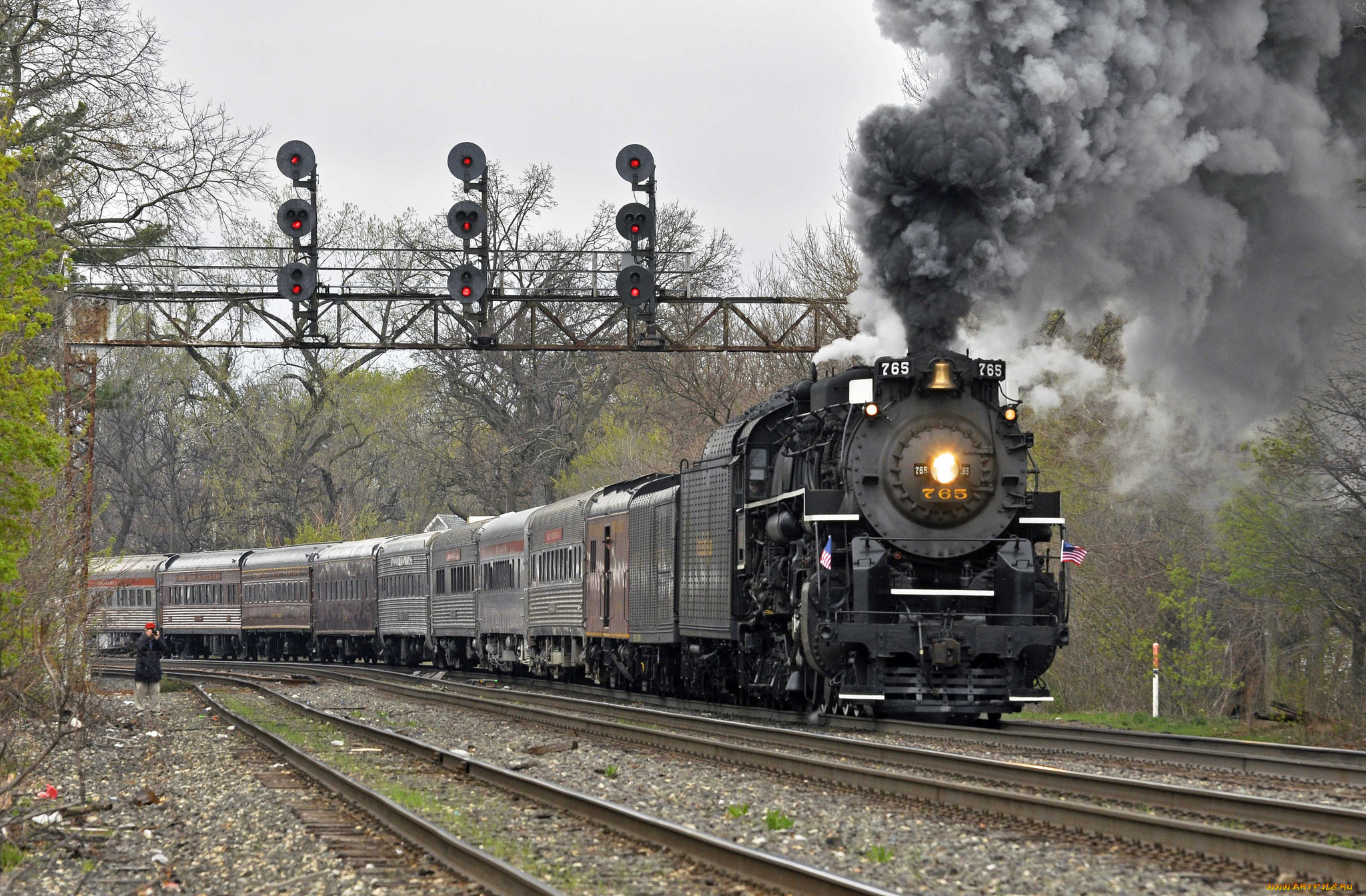 техника, паровозы, дорога, рельсы, железная, паровоз