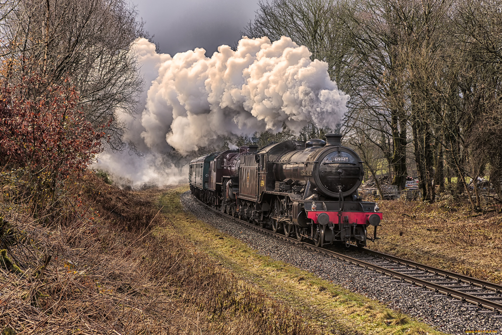 техника, паровозы, дорога, железная, паровоз, рельсы