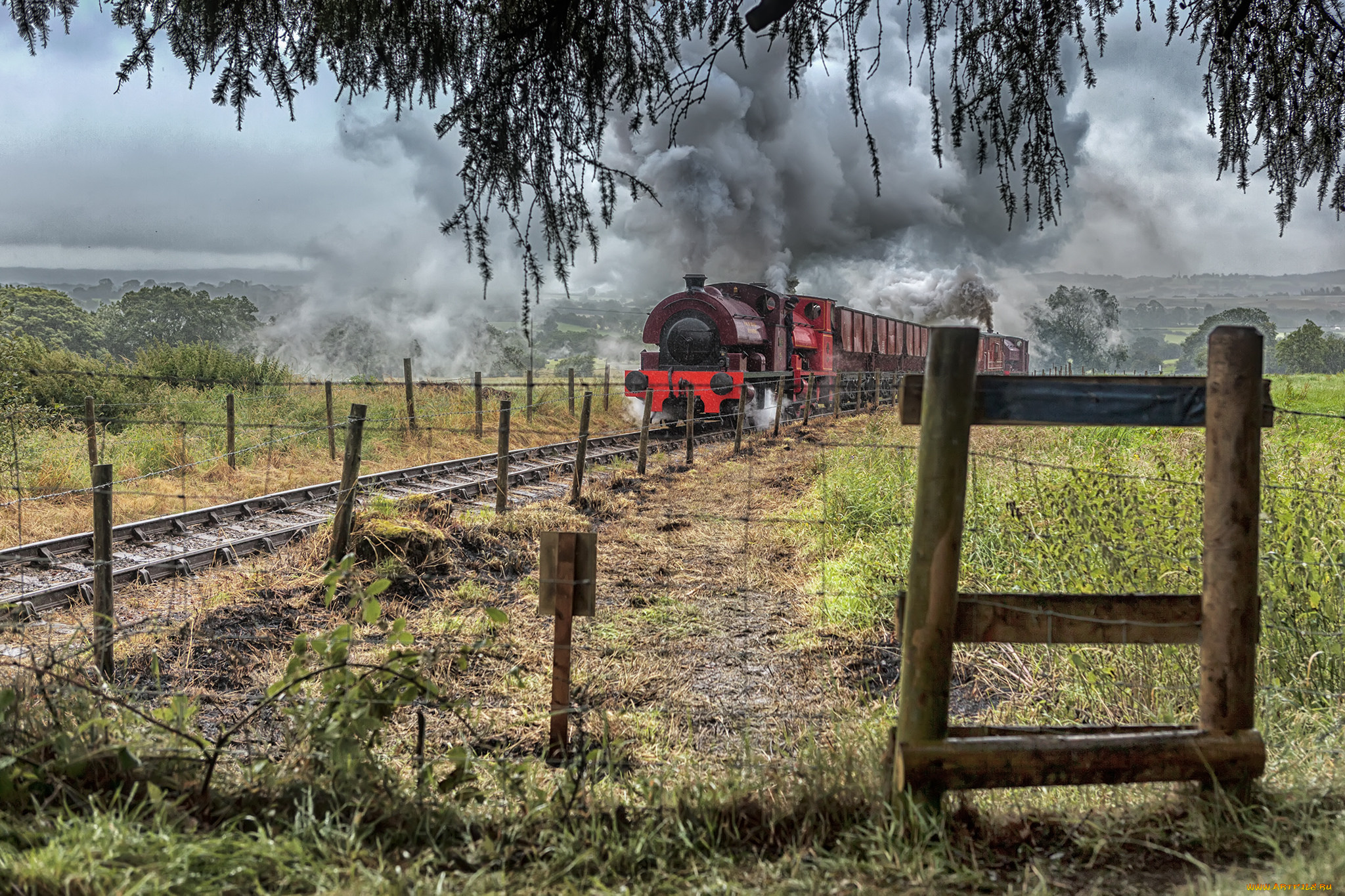 техника, паровозы, дорога, железная, рельсы, паровоз
