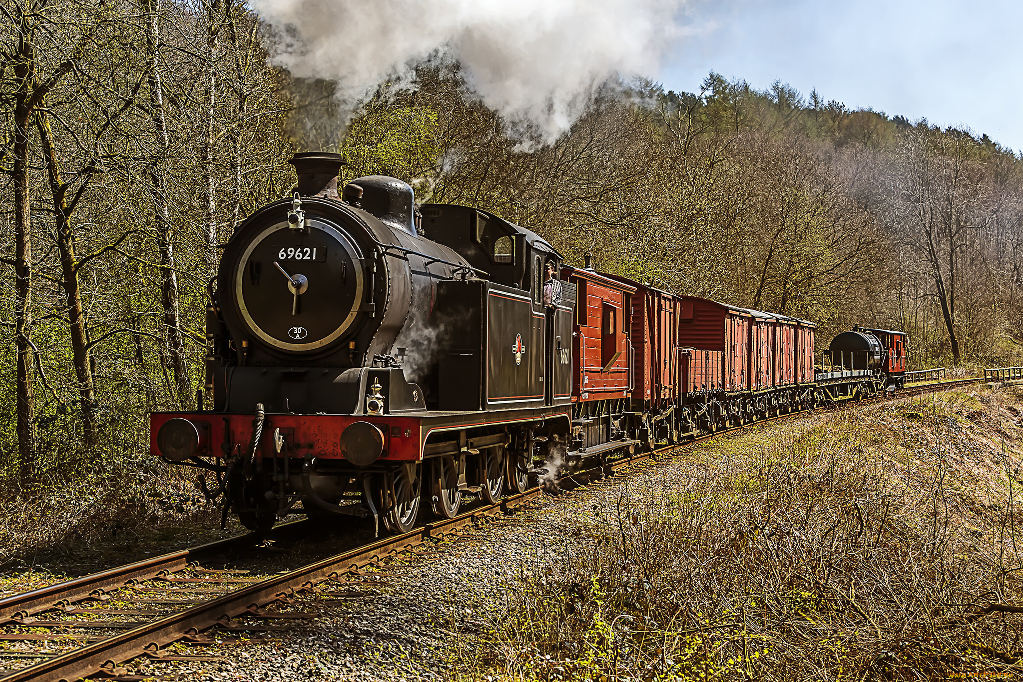 техника, паровозы, паровоз, дорога, рельсы, железная