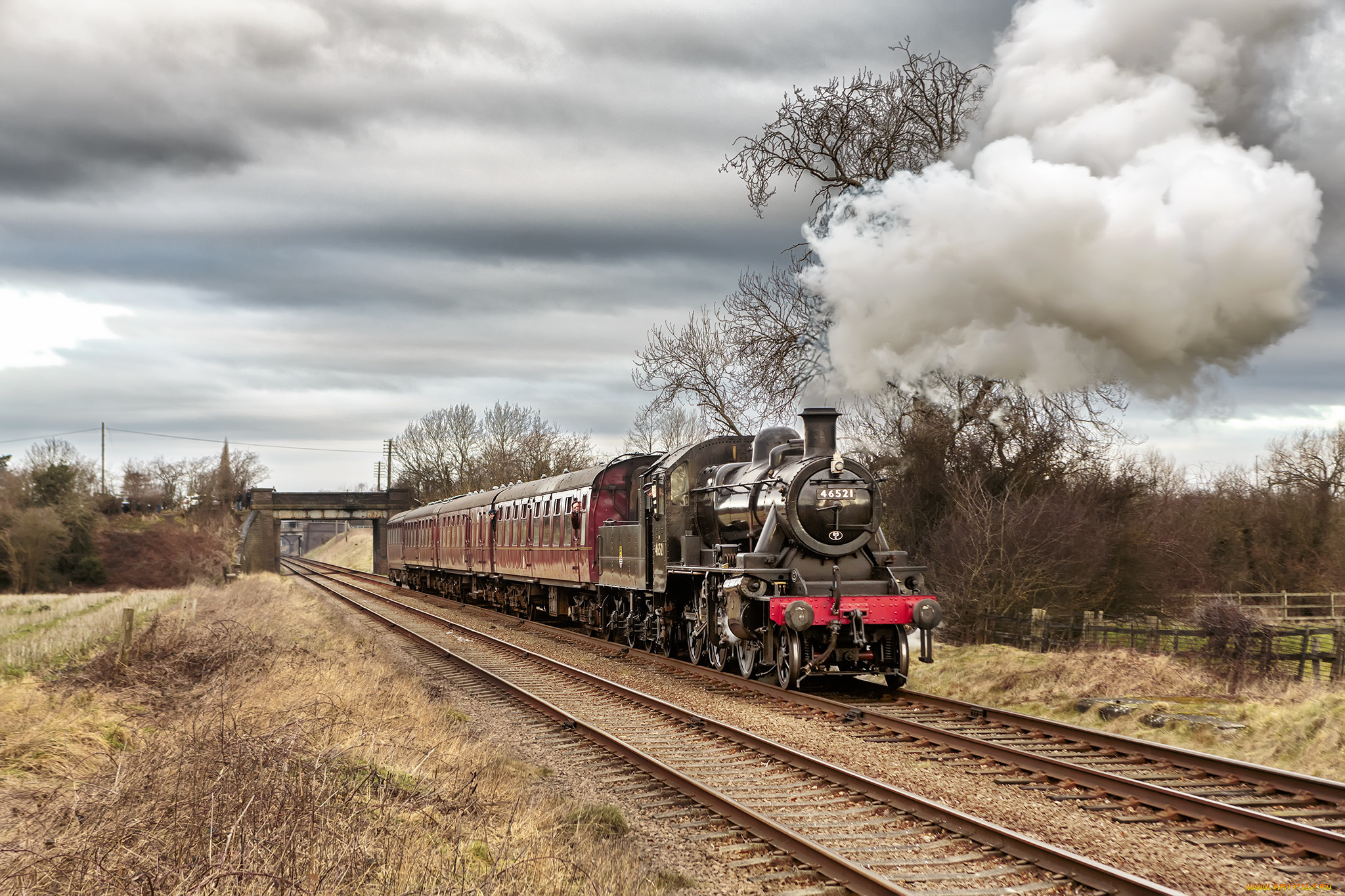 техника, паровозы, паровоз, железная, дорога, рельсы