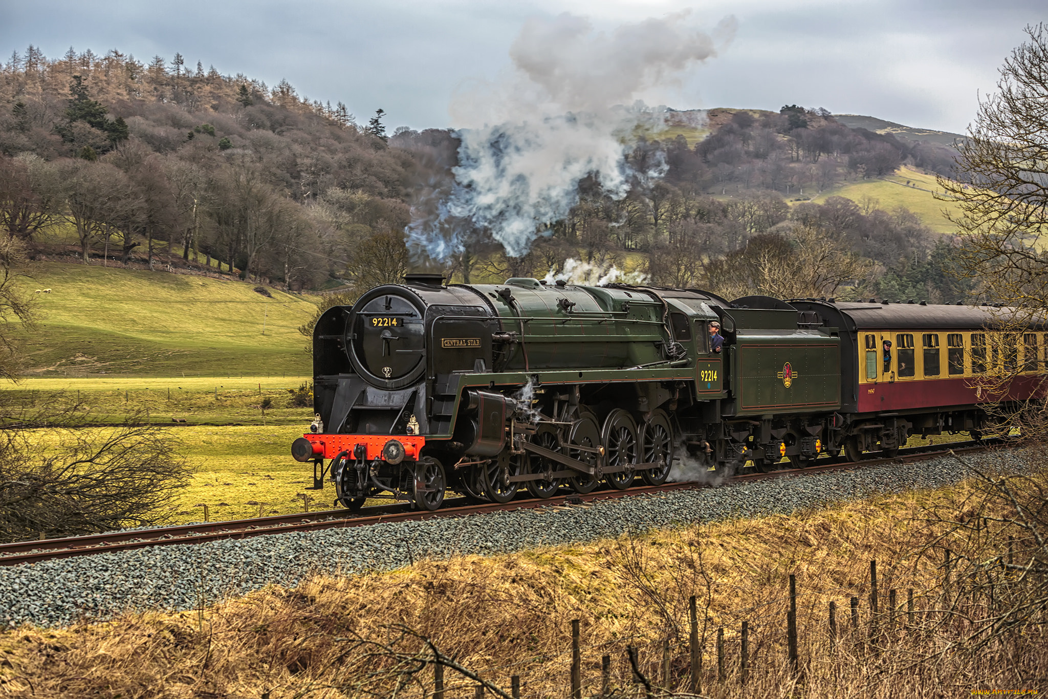 техника, паровозы, железная, дорога, паровоз, рельсы