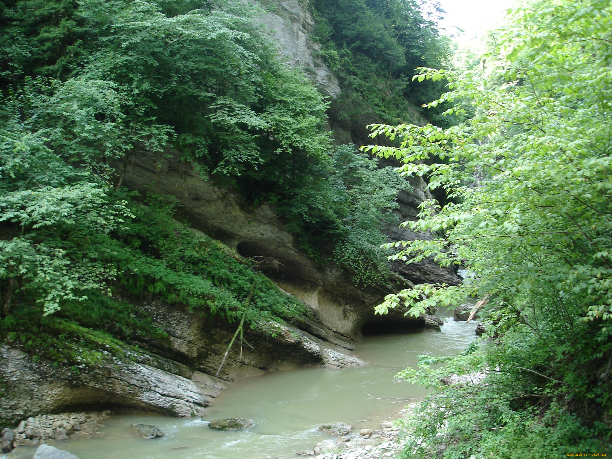 ущелье, гуамка, природа, горы, кавказские