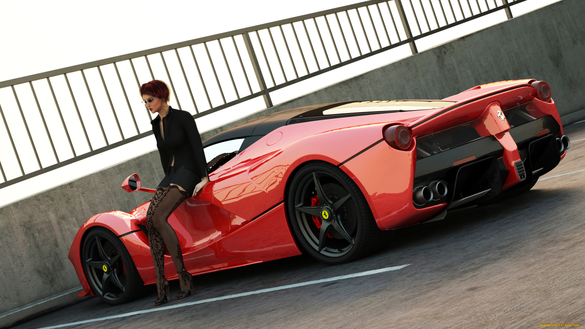 3д, графика, люди-авто, мото, , people-, car, , , moto, автомобиль, фон, взгляд, девушка