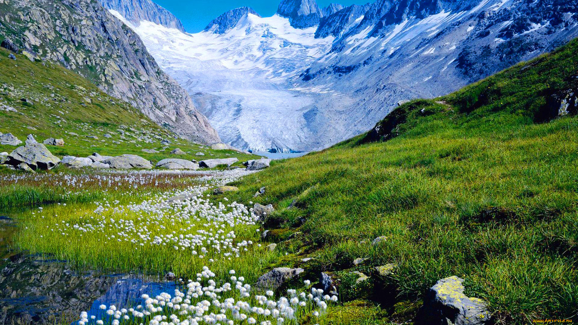 природа, горы, снег