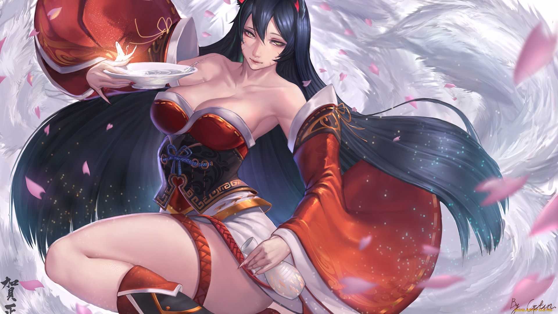 видео, игры, league, of, legends, ahri