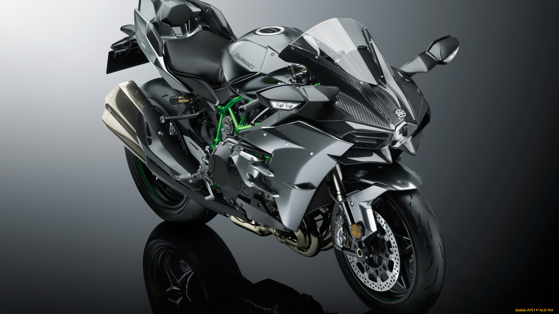 мотоциклы, kawasaki, ninja, h2