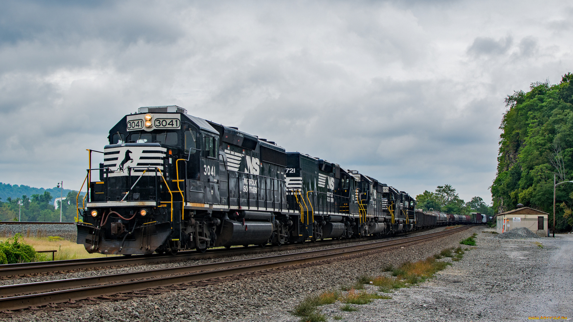 техника, поезда, локомотив, состав