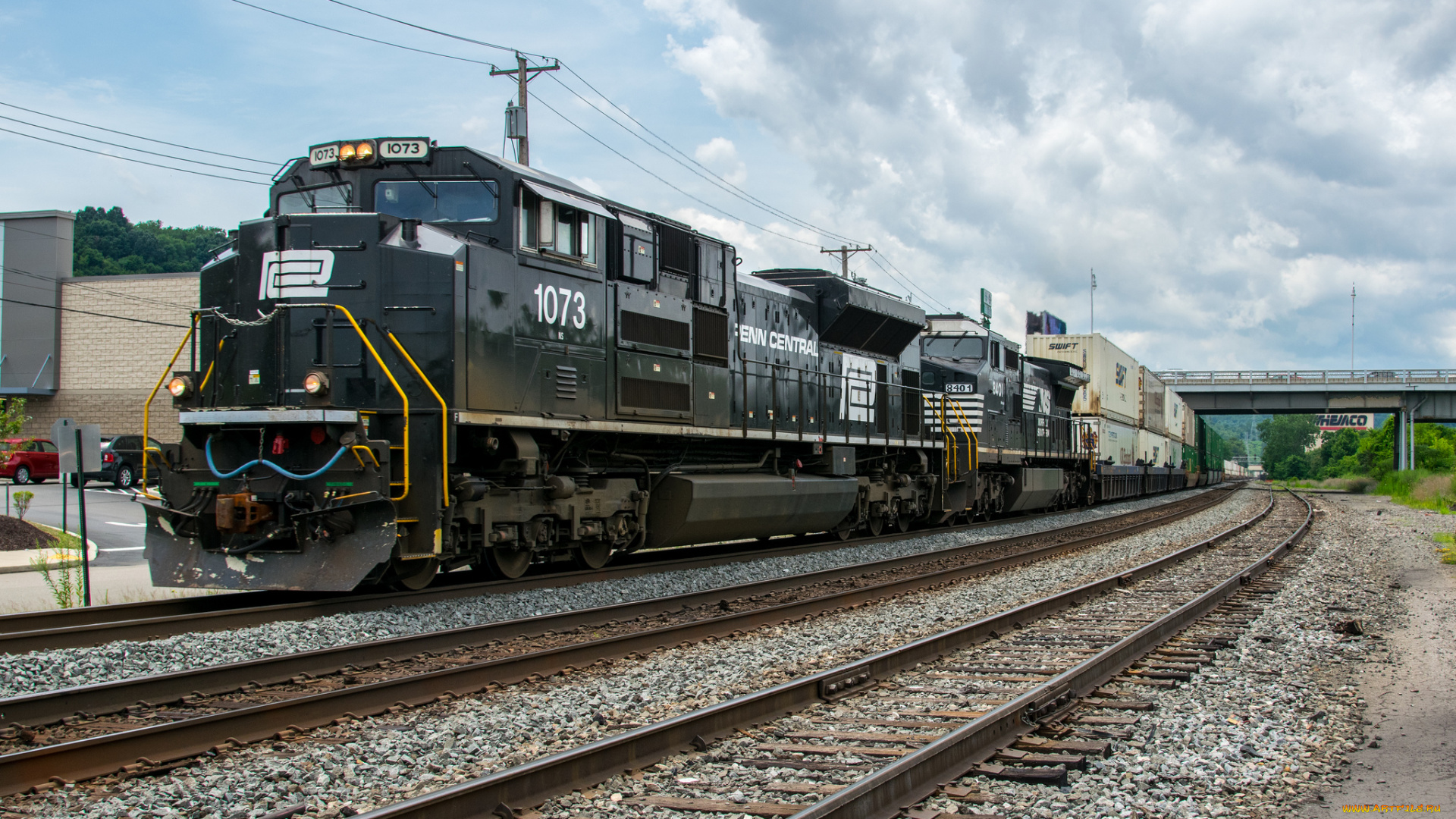 техника, поезда, локомотив, состав