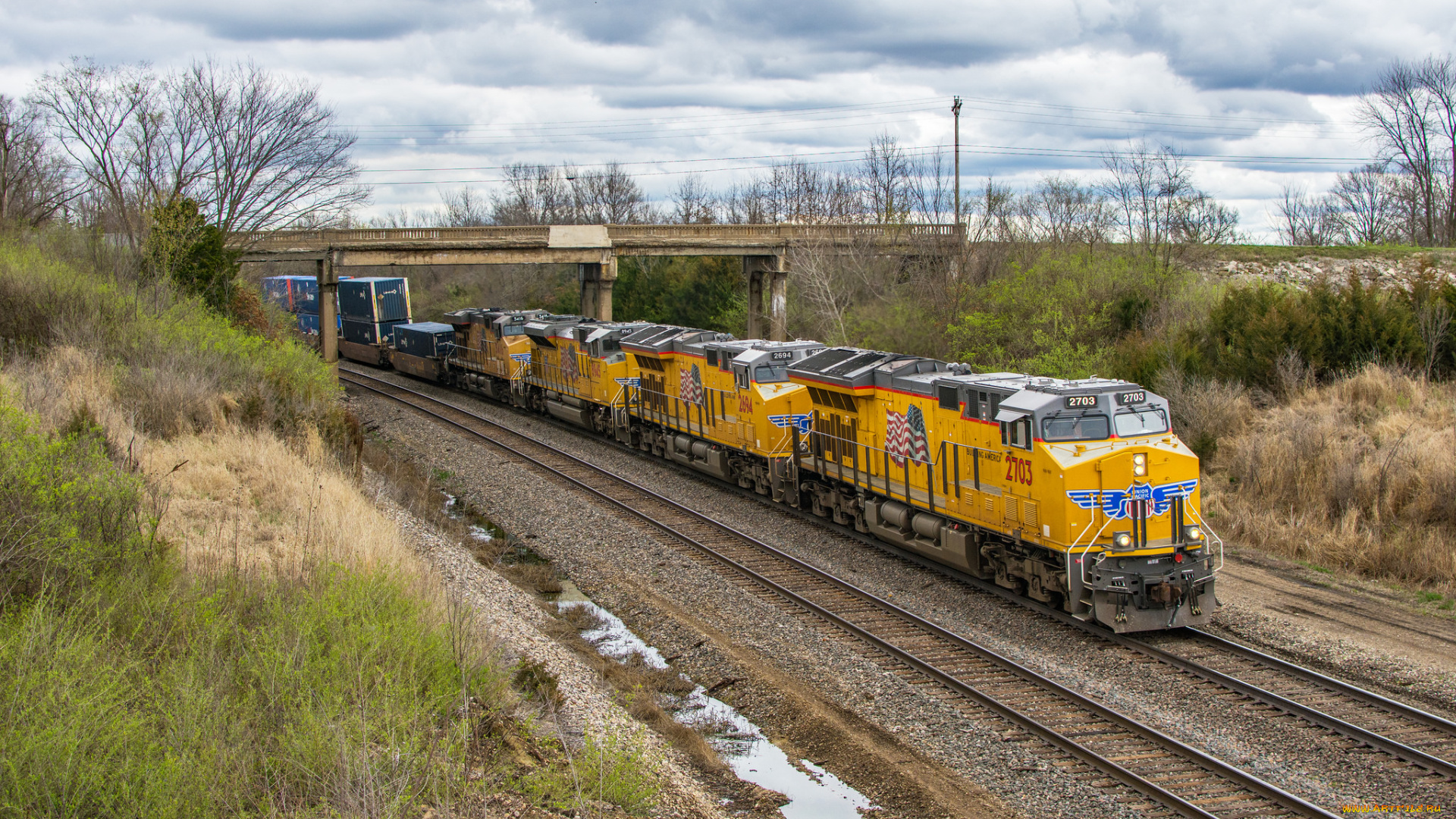 техника, поезда, локомотив, состав