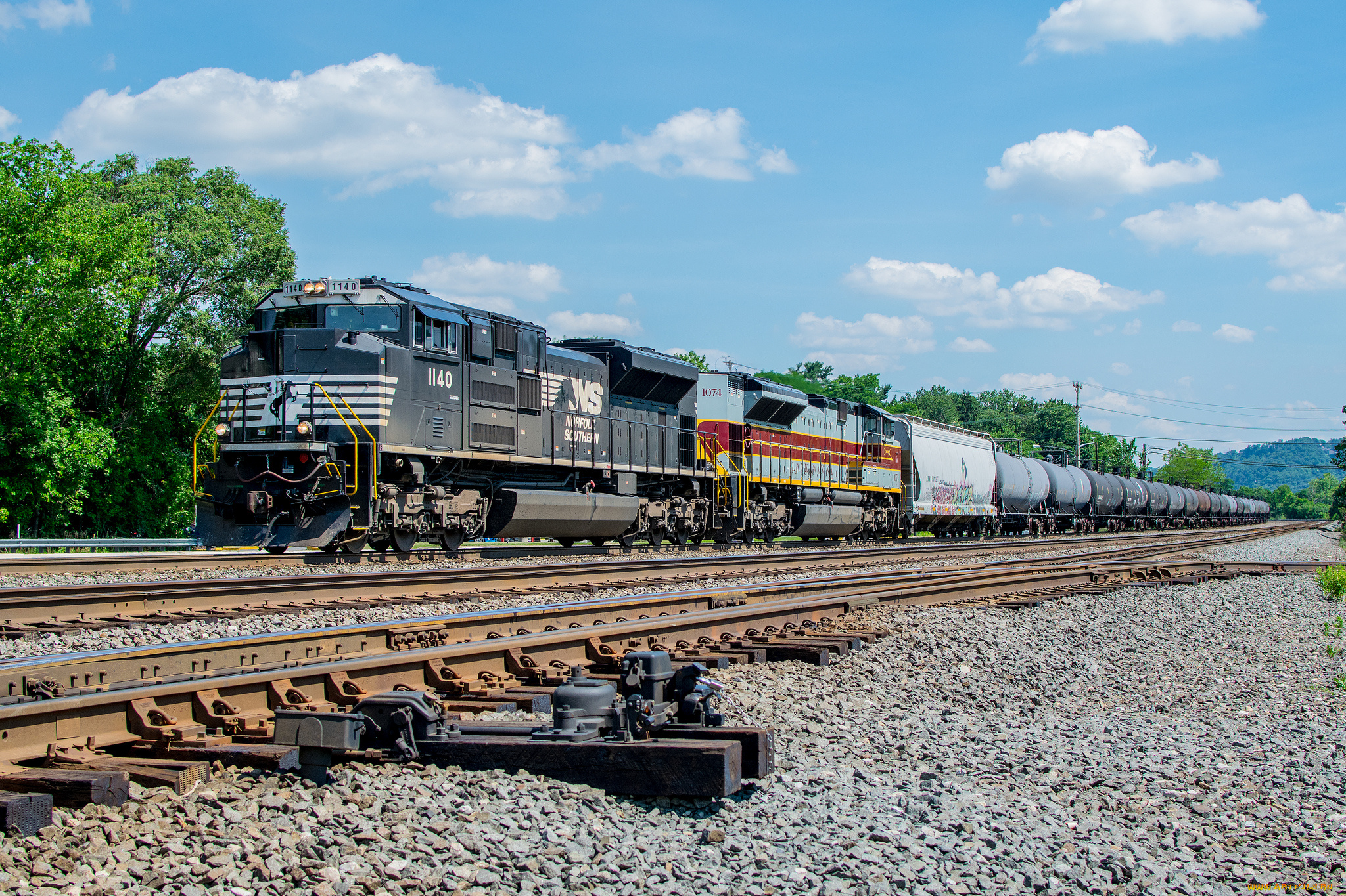 техника, поезда, локомотив, состав