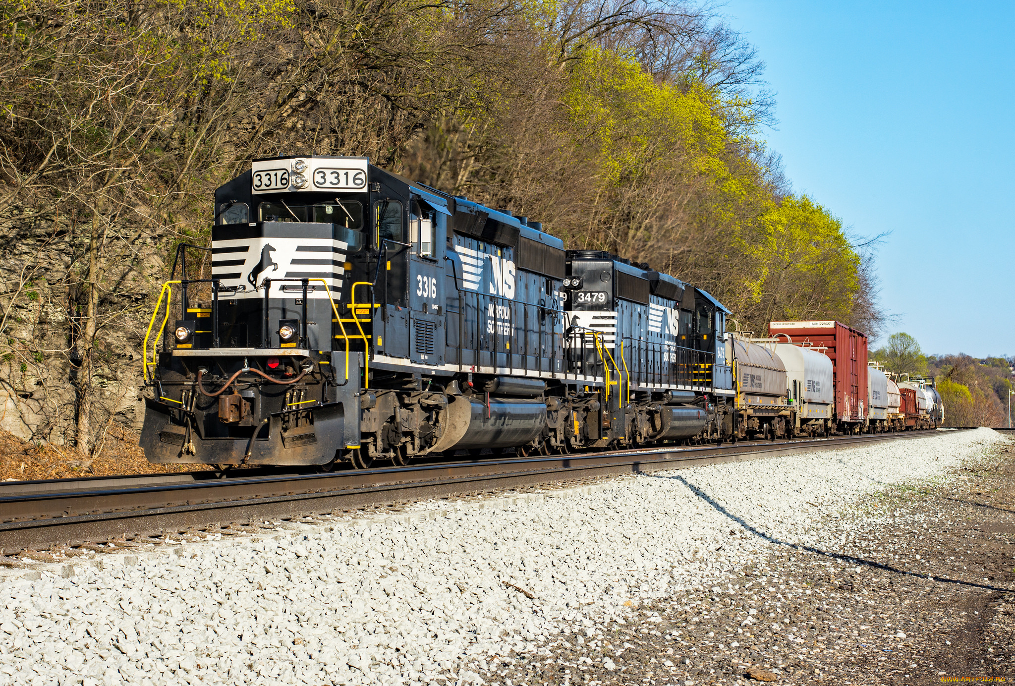 техника, поезда, локомотив, состав