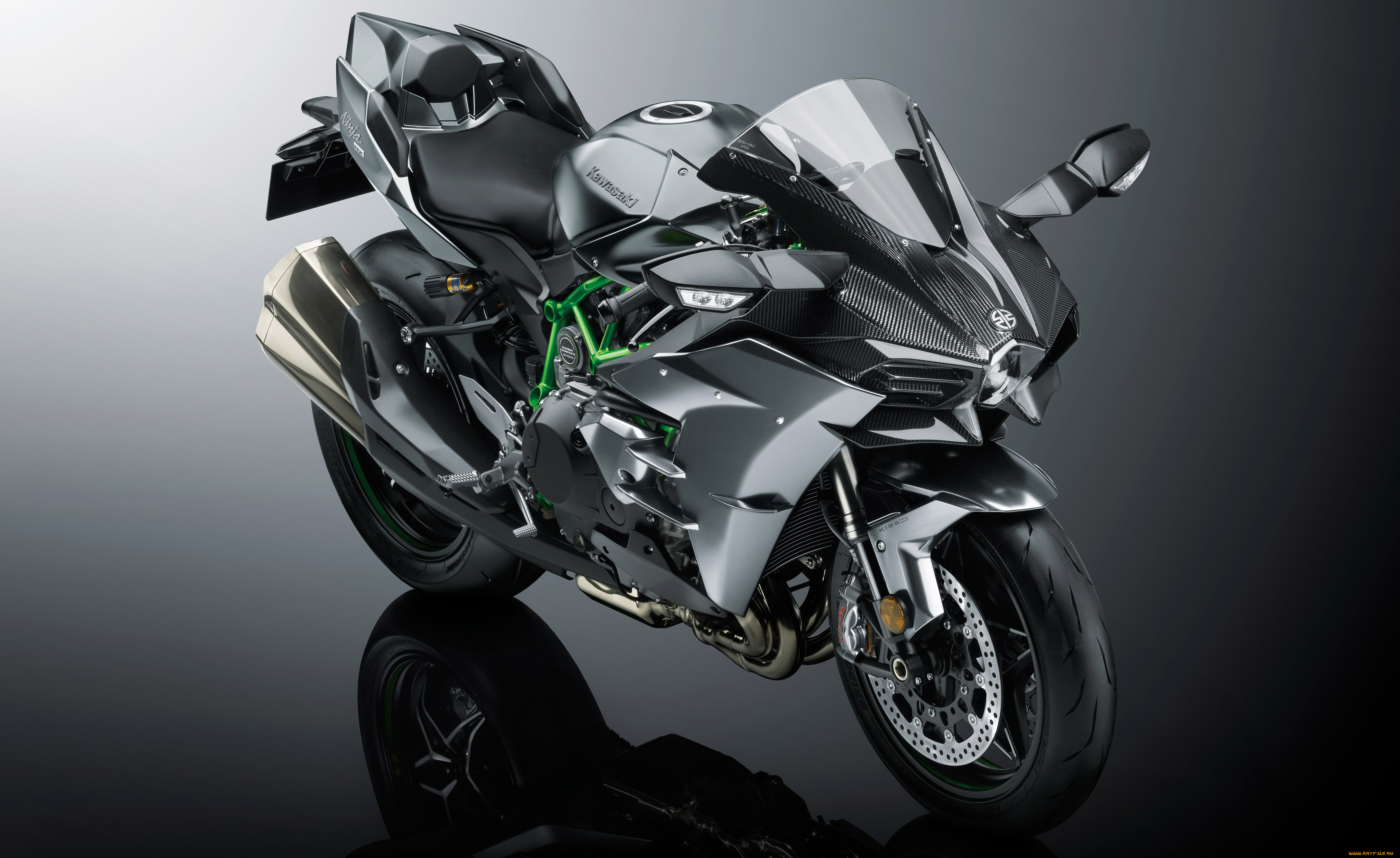 мотоциклы, kawasaki, ninja, h2