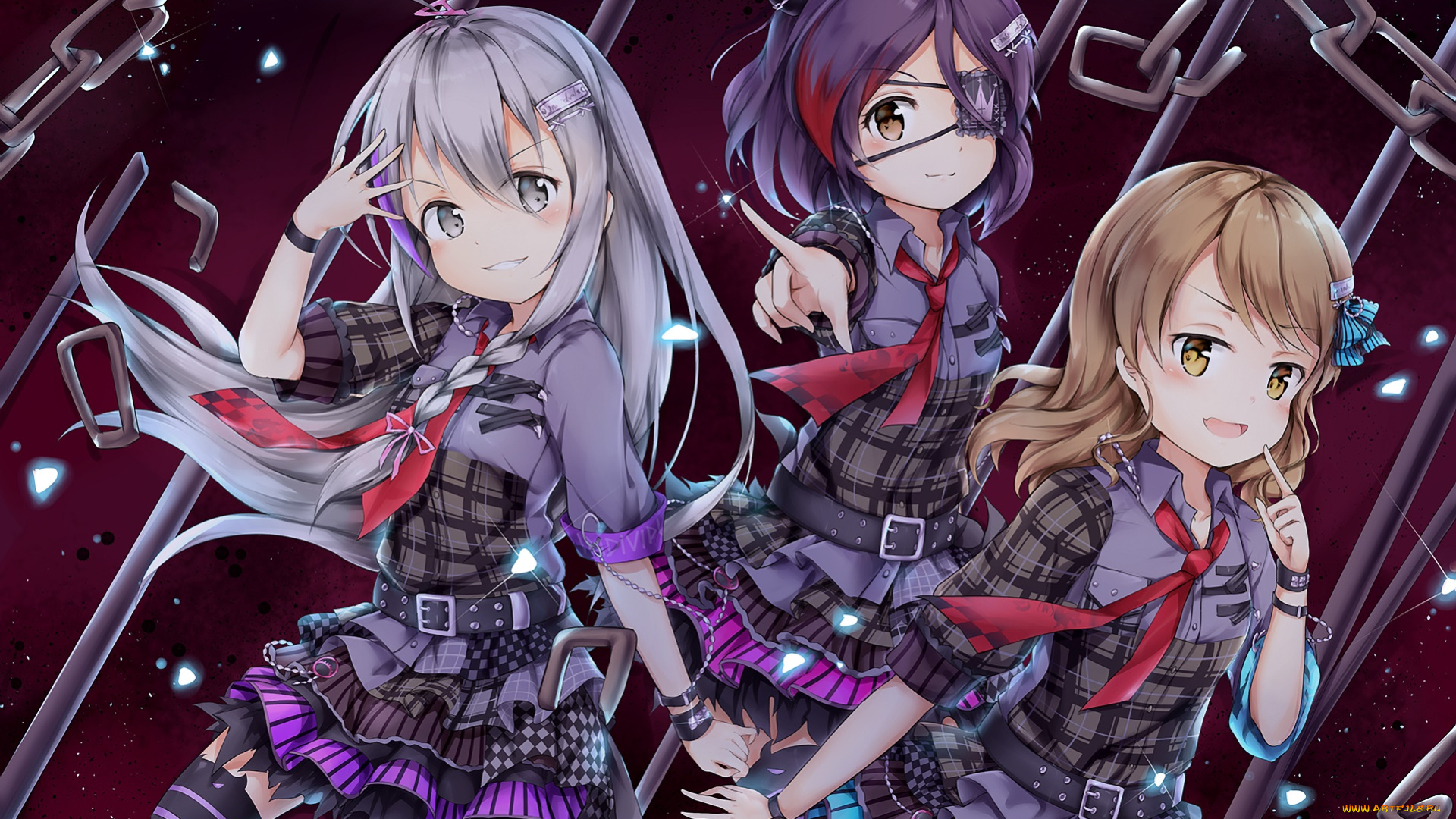 аниме, idolm@ster, фон, взгляд, девушки